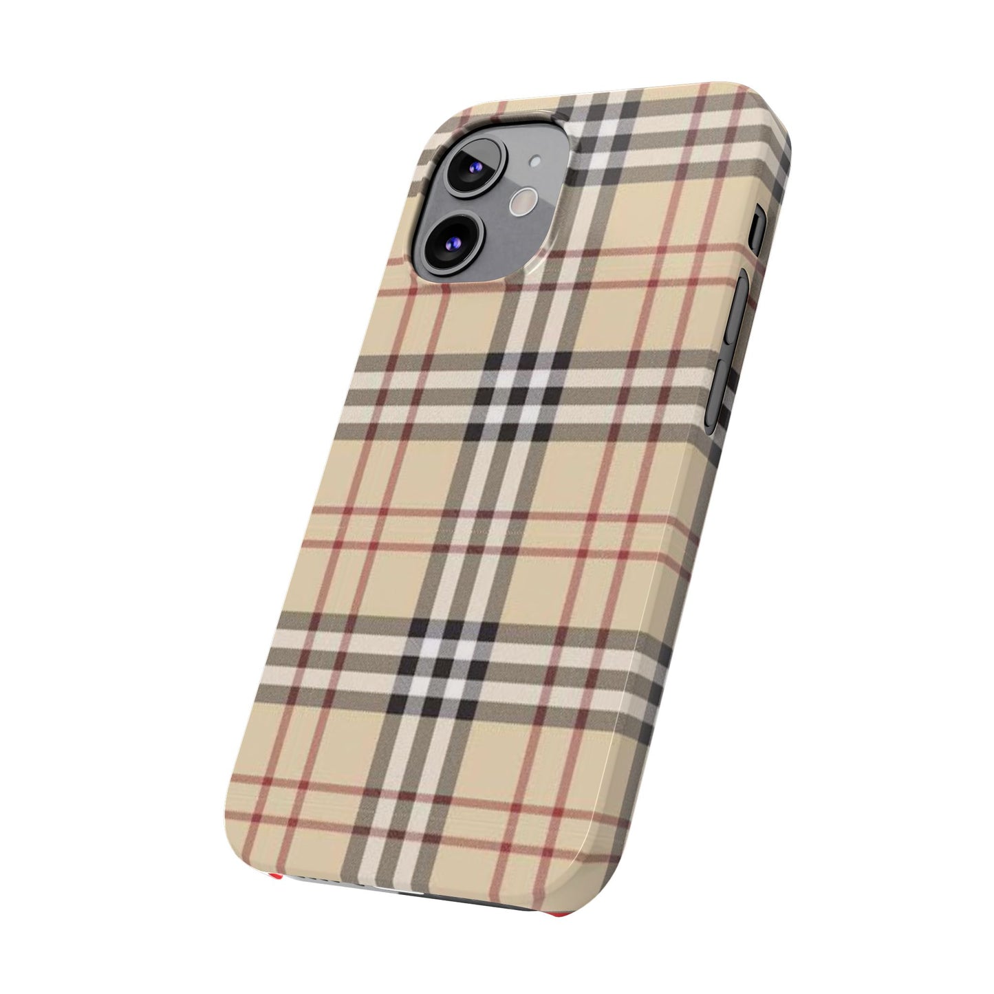 Classic Plaid Slim Phone Case - Stylish and Durable Protective Cover