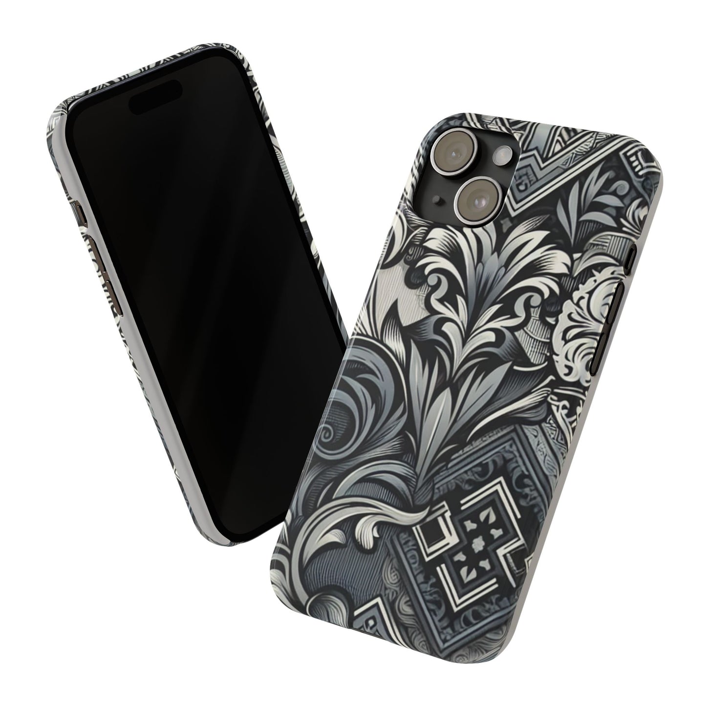 Elegant Floral Slim Phone Case - Stylish Protection for Modern Aesthetics