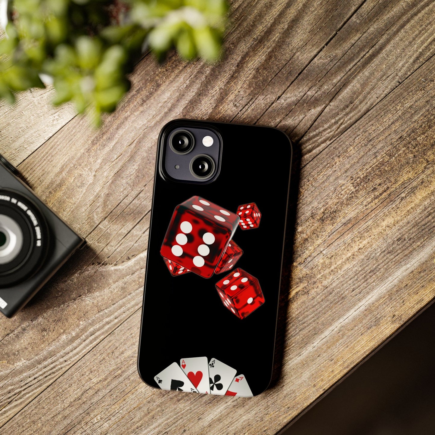 Sleek Casino Dice Slim Phone Case – Perfect for Gamblers and Poker Enthusiasts