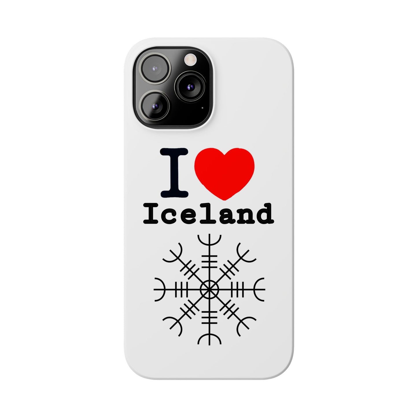 I Love Iceland Slim Phone Case - Stylish & Unique Design for Travelers