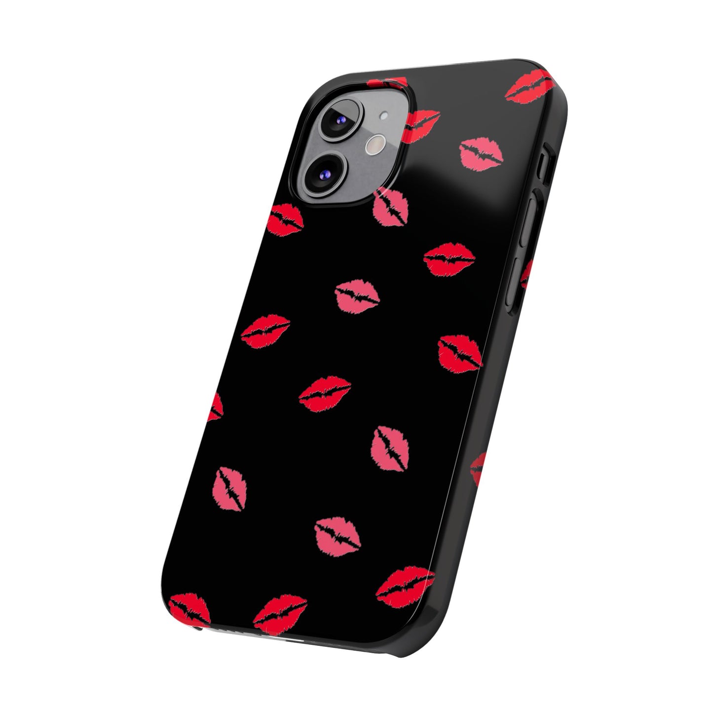 Kiss Mark Slim Phone Case - Chic Lip Print Design for Fashion Lovers