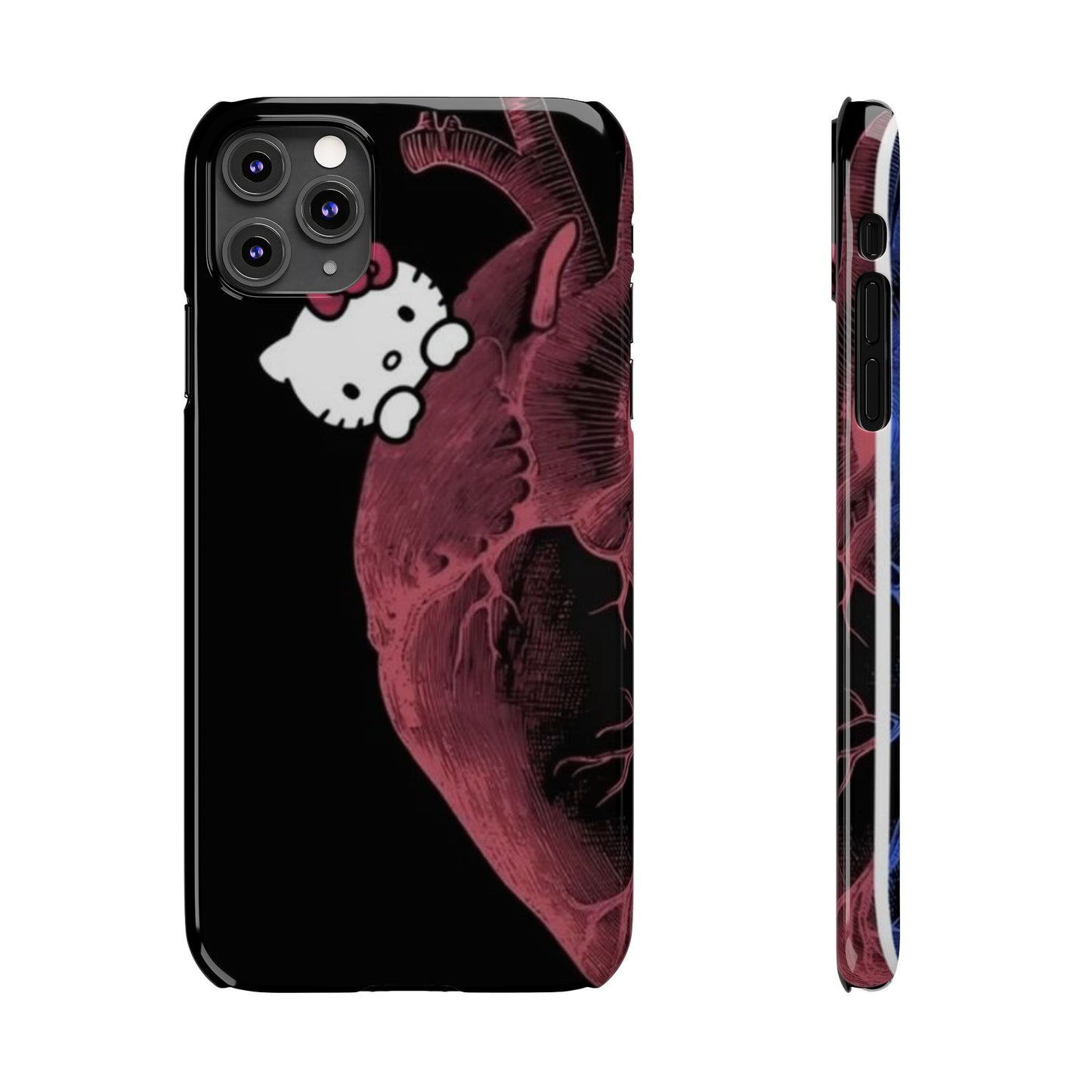 Cute Heartbeat Hello Kitty Slim Phone Case - Stylish Phone Cover for Cat Lovers