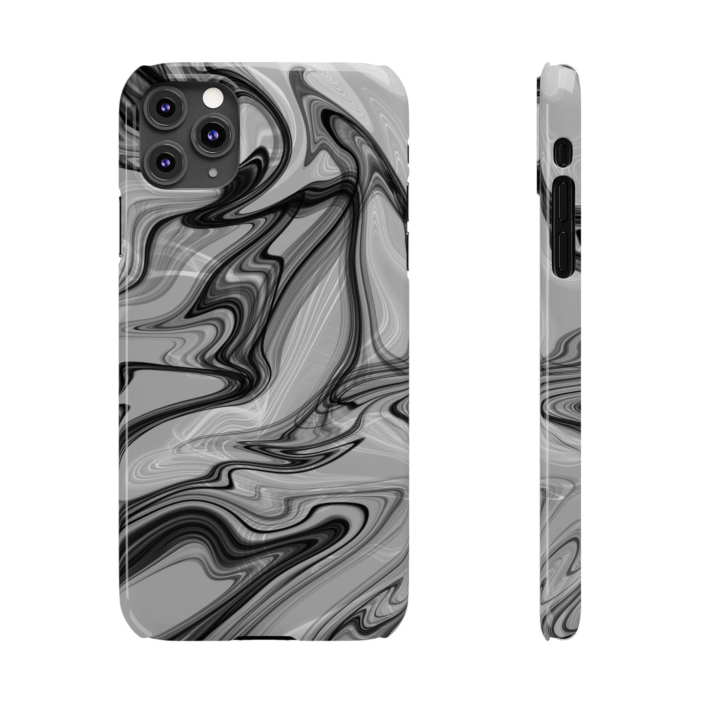 Stylish Black and Gray Abstract Slim Phone Case