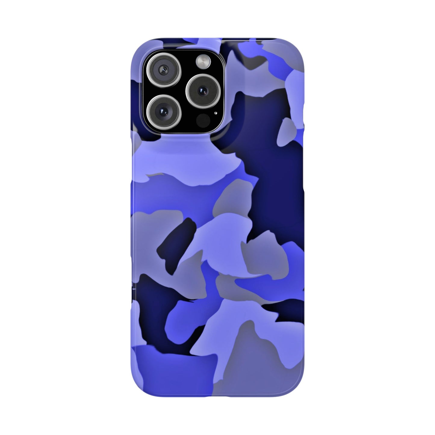 Stylish Slim Phone Case - Blue Abstract Camo Design for Trendsetters