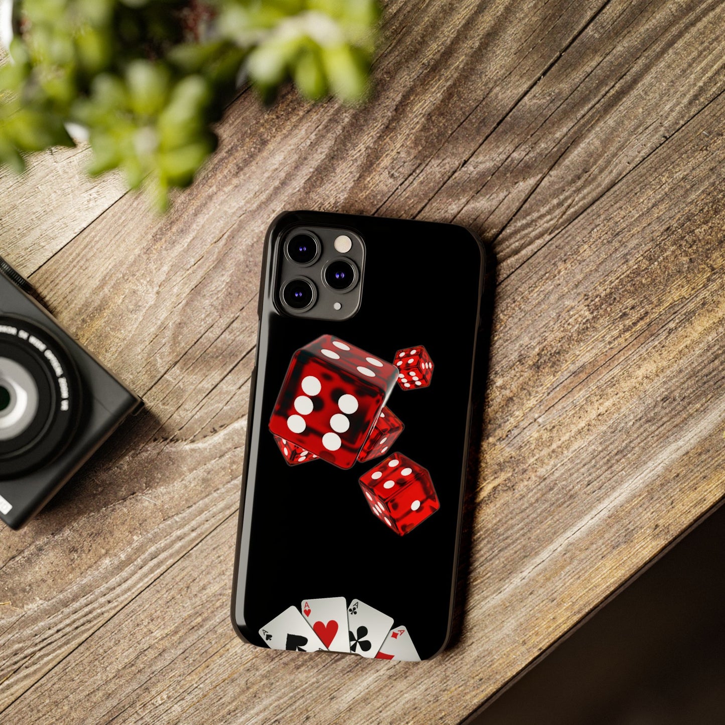 Sleek Casino Dice Slim Phone Case – Perfect for Gamblers and Poker Enthusiasts