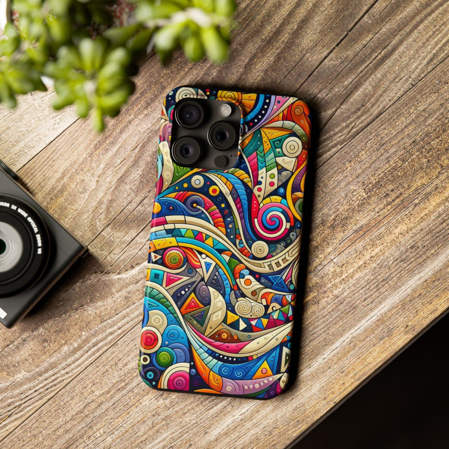 Colorful Abstract Slim Phone Case - Creative Art Design