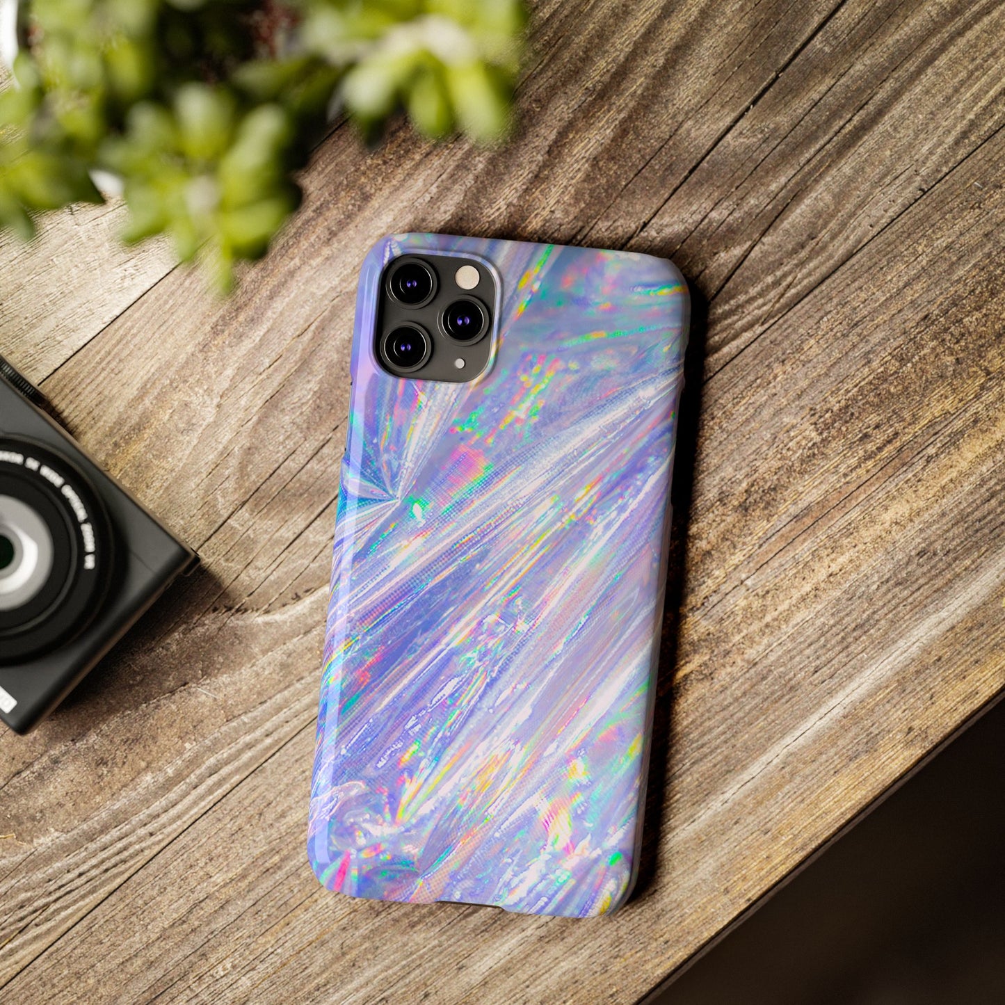 Iridescent Slim Phone Case - Holographic Design for Trendy Protection