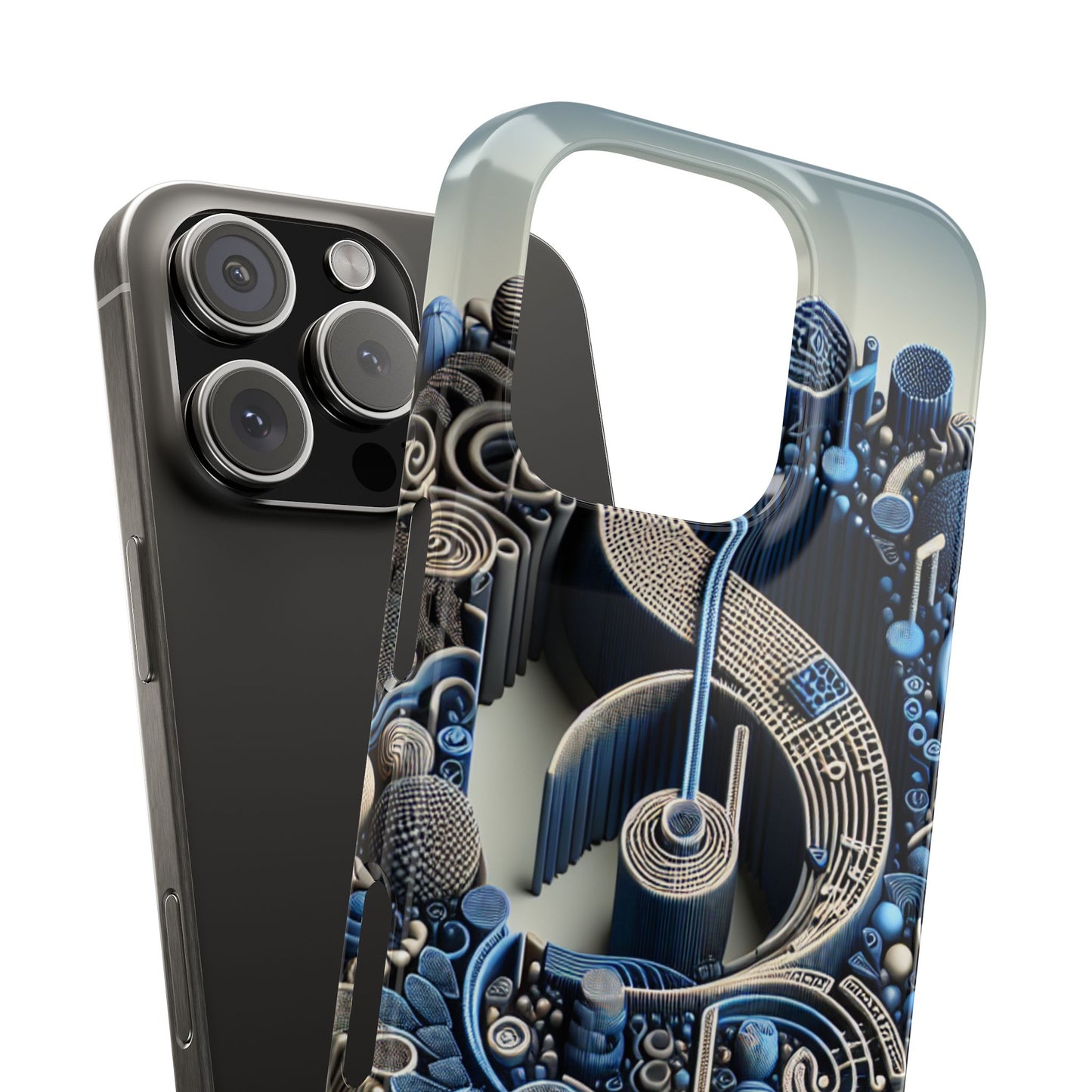 Abstract Musical Note Slim Phone Case - Modern Design for Music Lovers