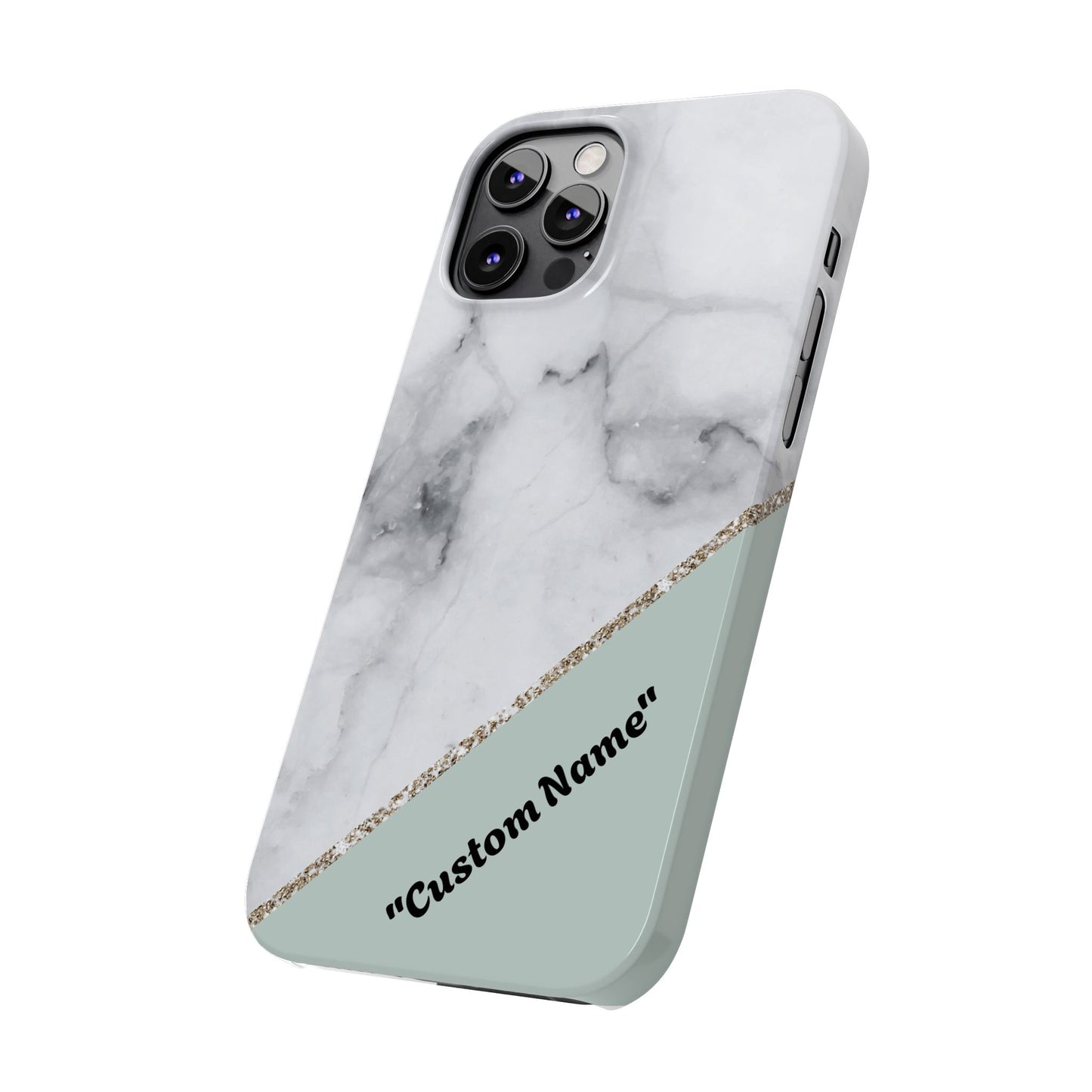 Custom Marble Slim Phone Case - Personalized Design for Trendy Protection