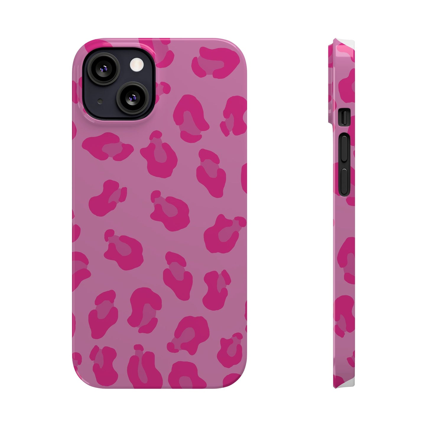 Pink Leopard Print Slim Phone Case - Stylish & Trendy Protection