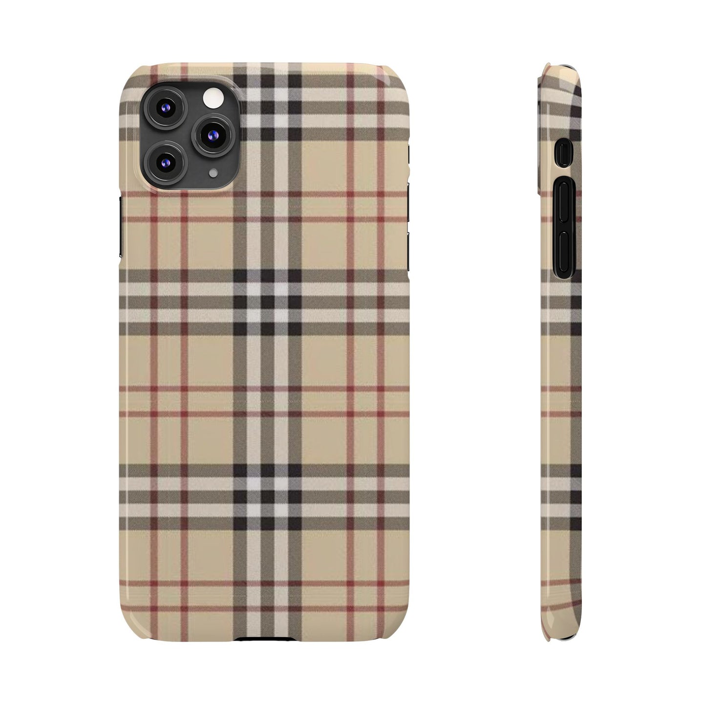 Classic Plaid Slim Phone Case - Stylish and Durable Protective Cover