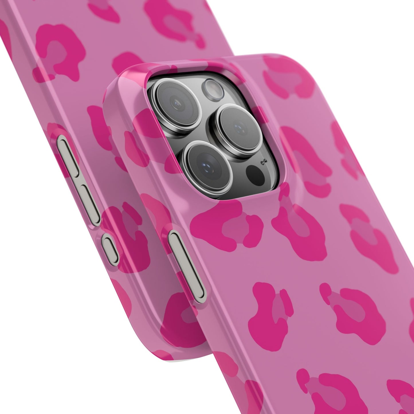 Pink Leopard Print Slim Phone Case - Stylish & Trendy Protection