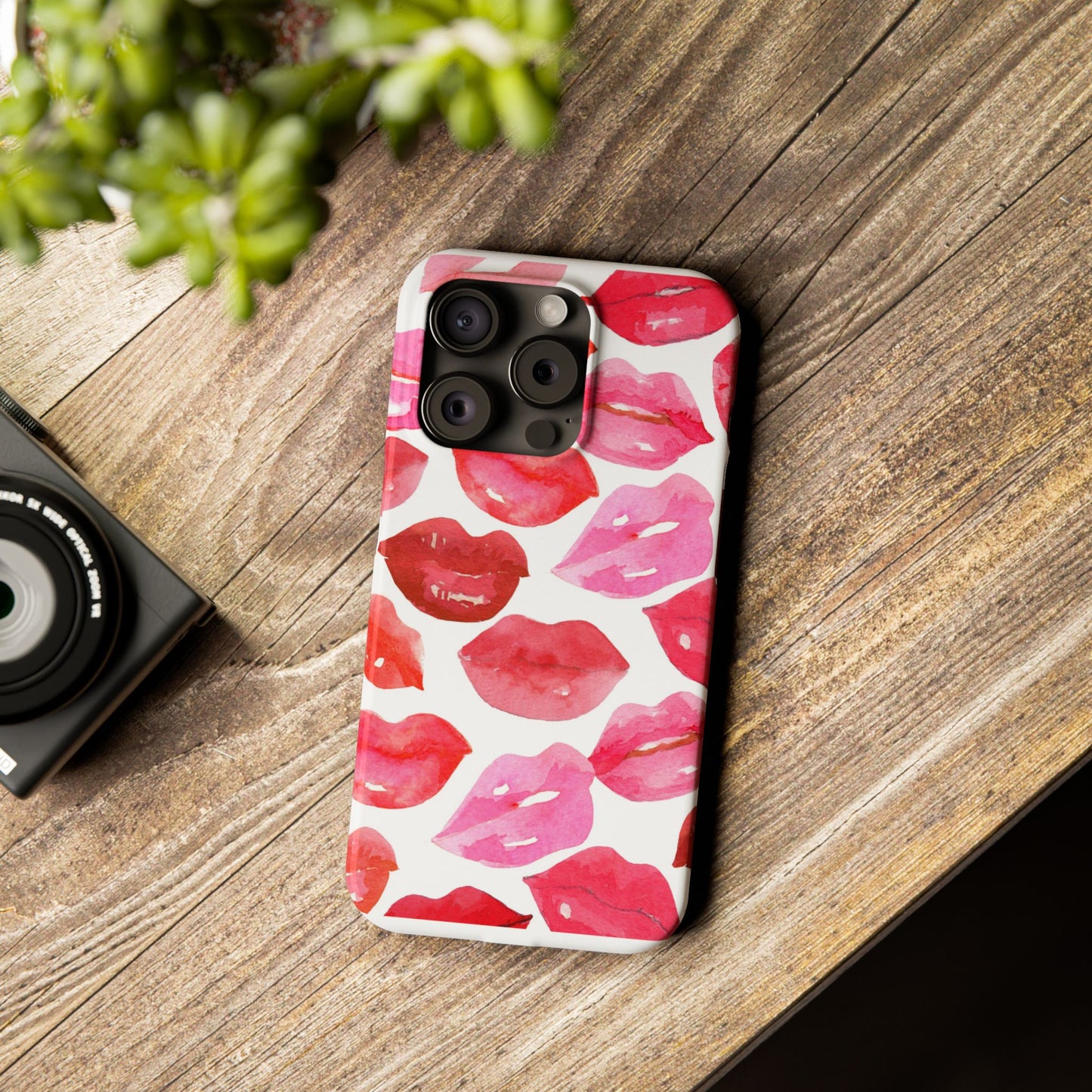 Romantic Kiss Lip Design Slim Phone Case - Perfect Gift for Valentine's Day