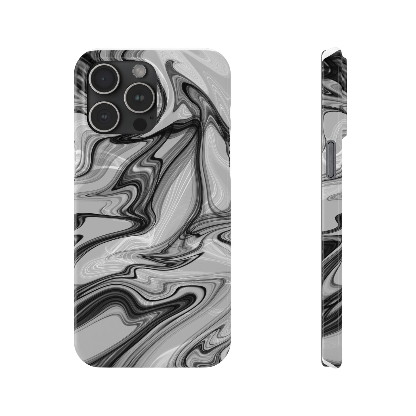 Stylish Black and Gray Abstract Slim Phone Case