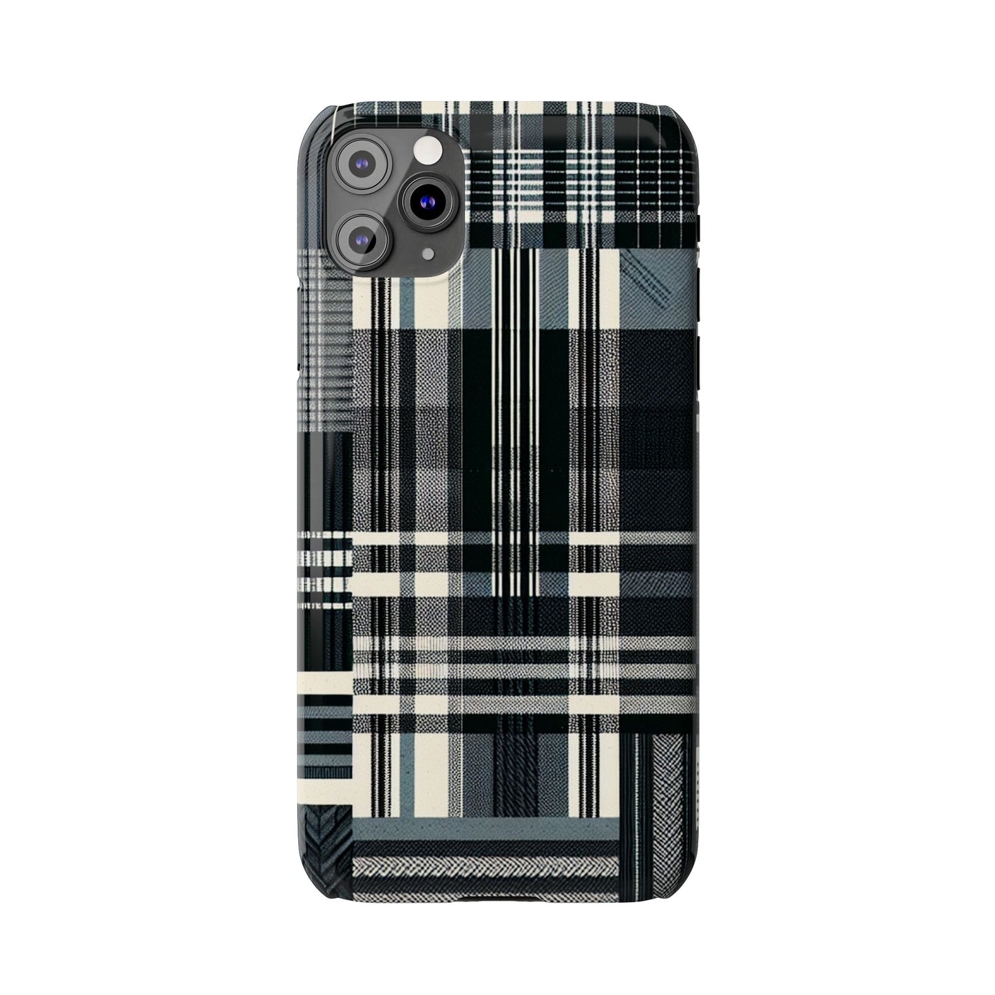 Chic Black and White Slim Phone Case - Stylish Protection for Your Device