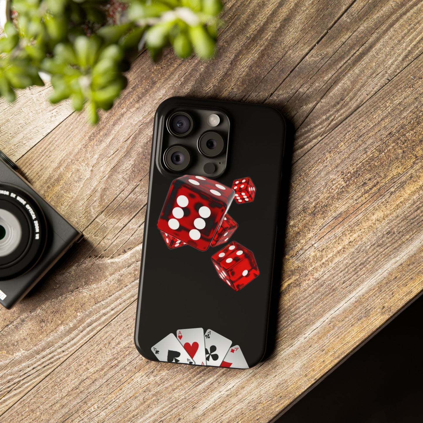 Sleek Casino Dice Slim Phone Case – Perfect for Gamblers and Poker Enthusiasts