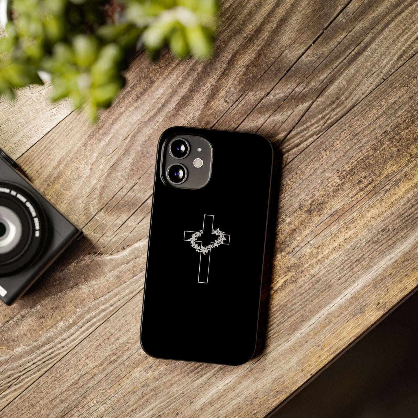 Faith-Inspired Slim Phone Case with Cross Design