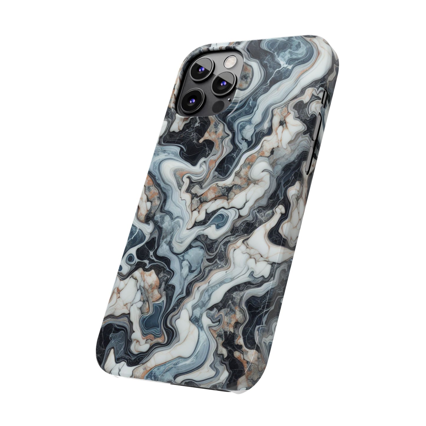 Artistic Marble Slim Phone Case - Elegant Design for Modern Aesthetics