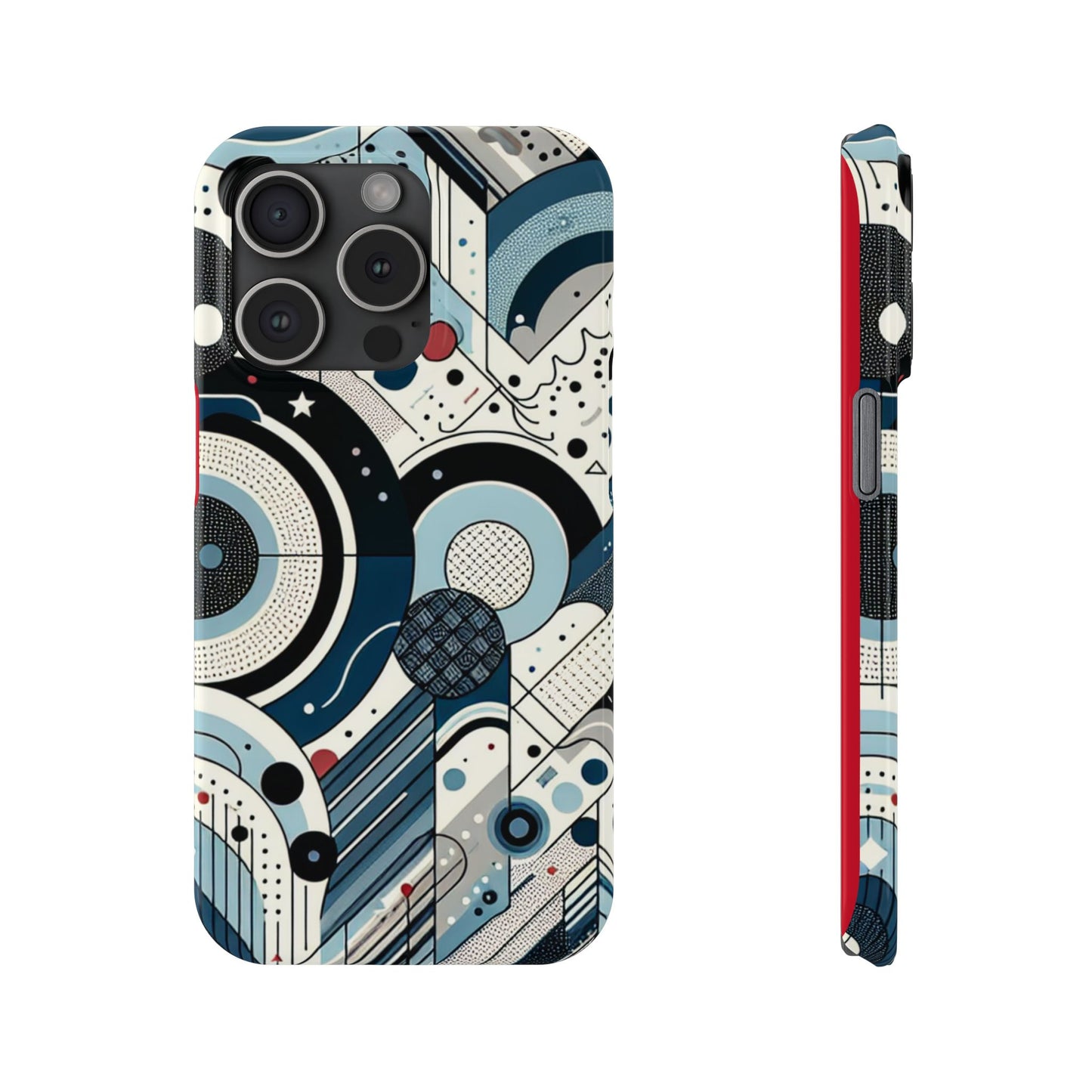 Stylish Geometric Slim Phone Case - Modern Abstract Design