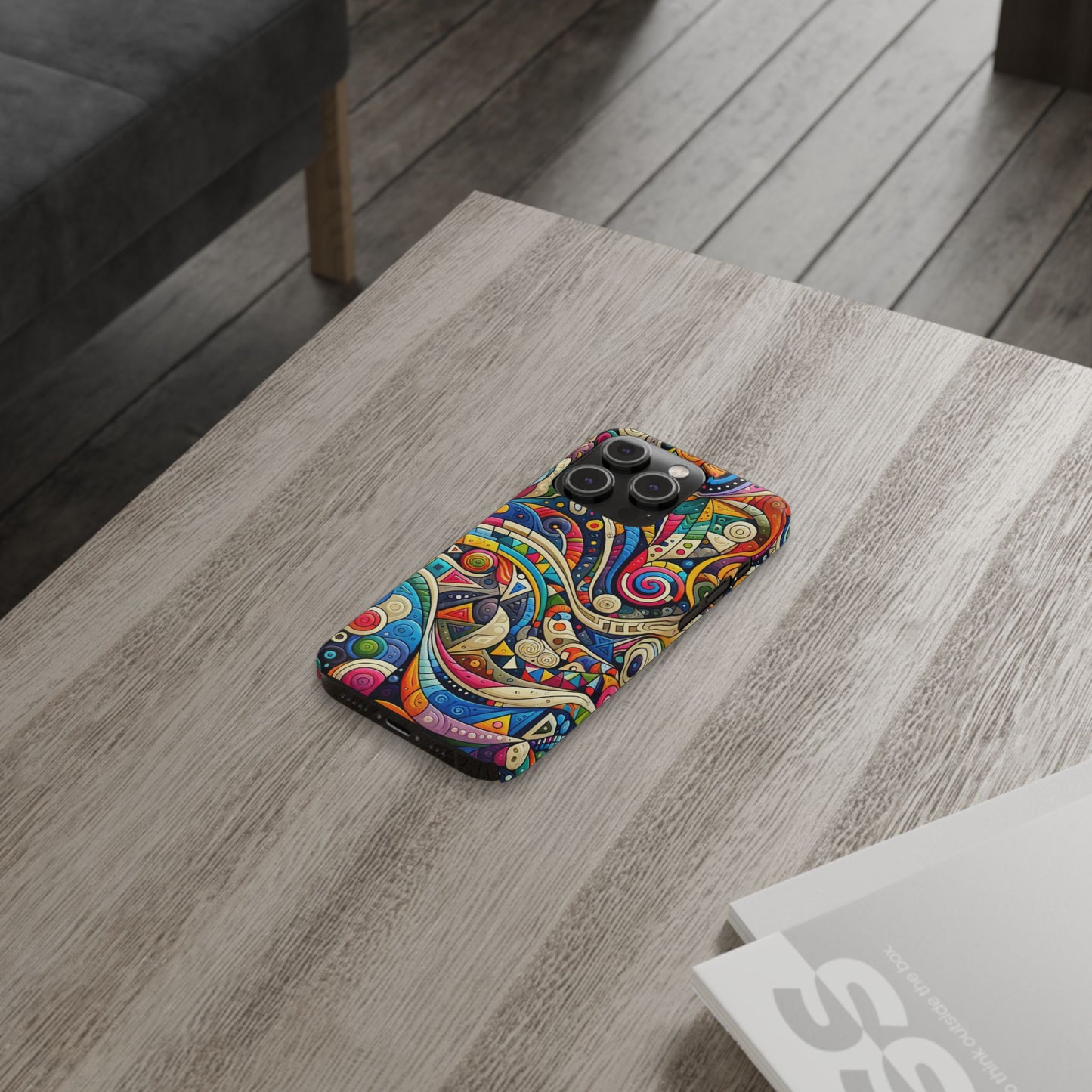 Colorful Abstract Slim Phone Case - Creative Art Design