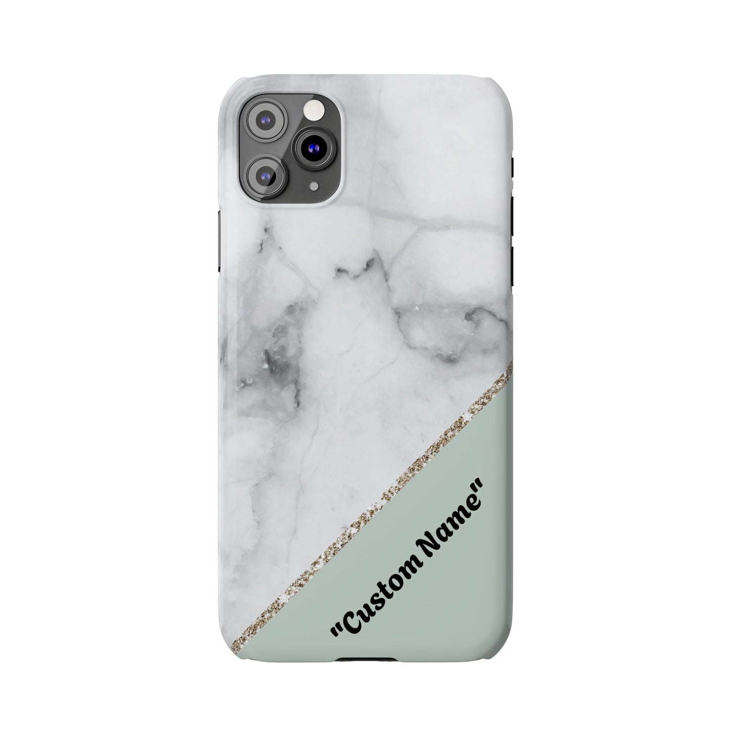 Custom Marble Slim Phone Case - Personalized Design for Trendy Protection