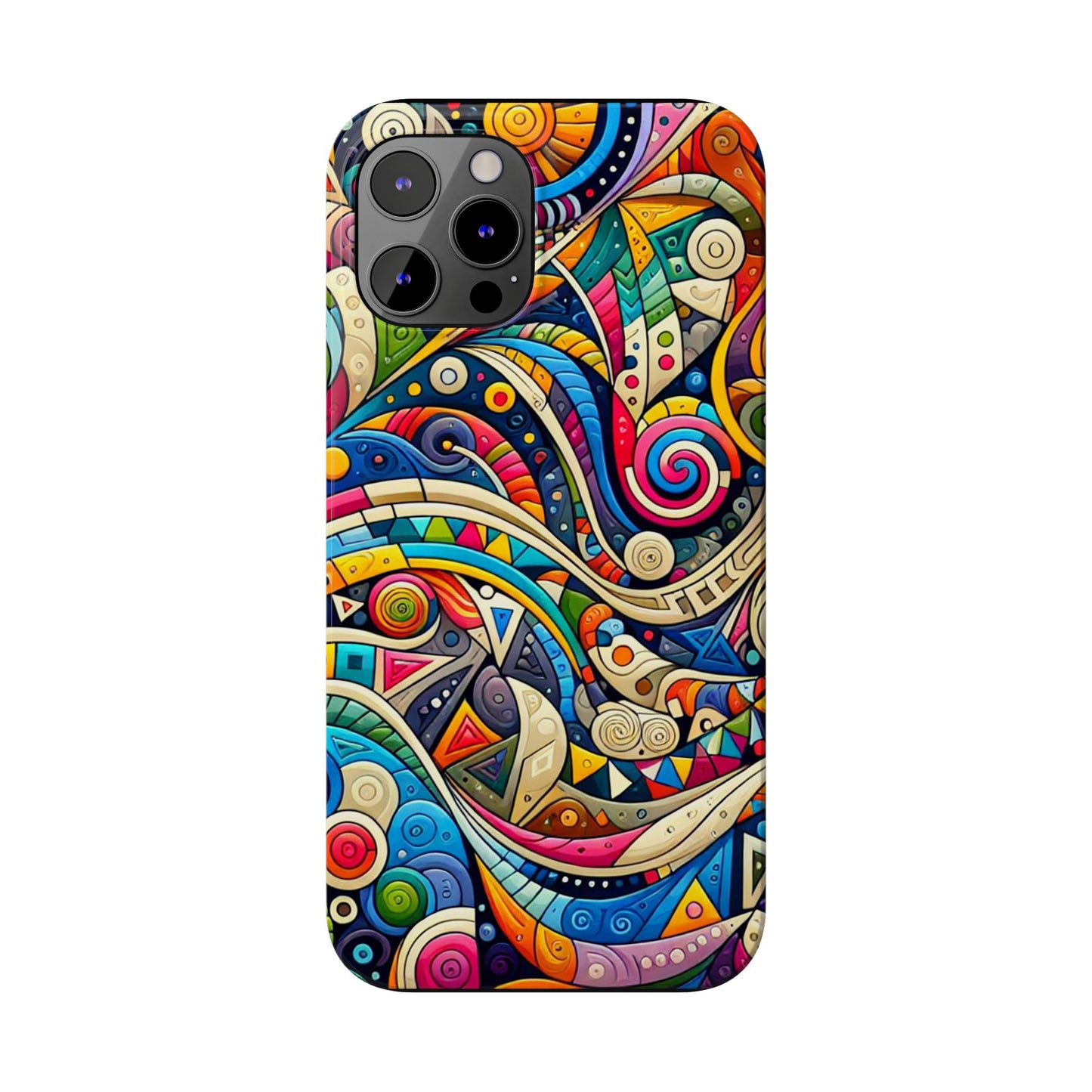 Colorful Abstract Slim Phone Case - Creative Art Design