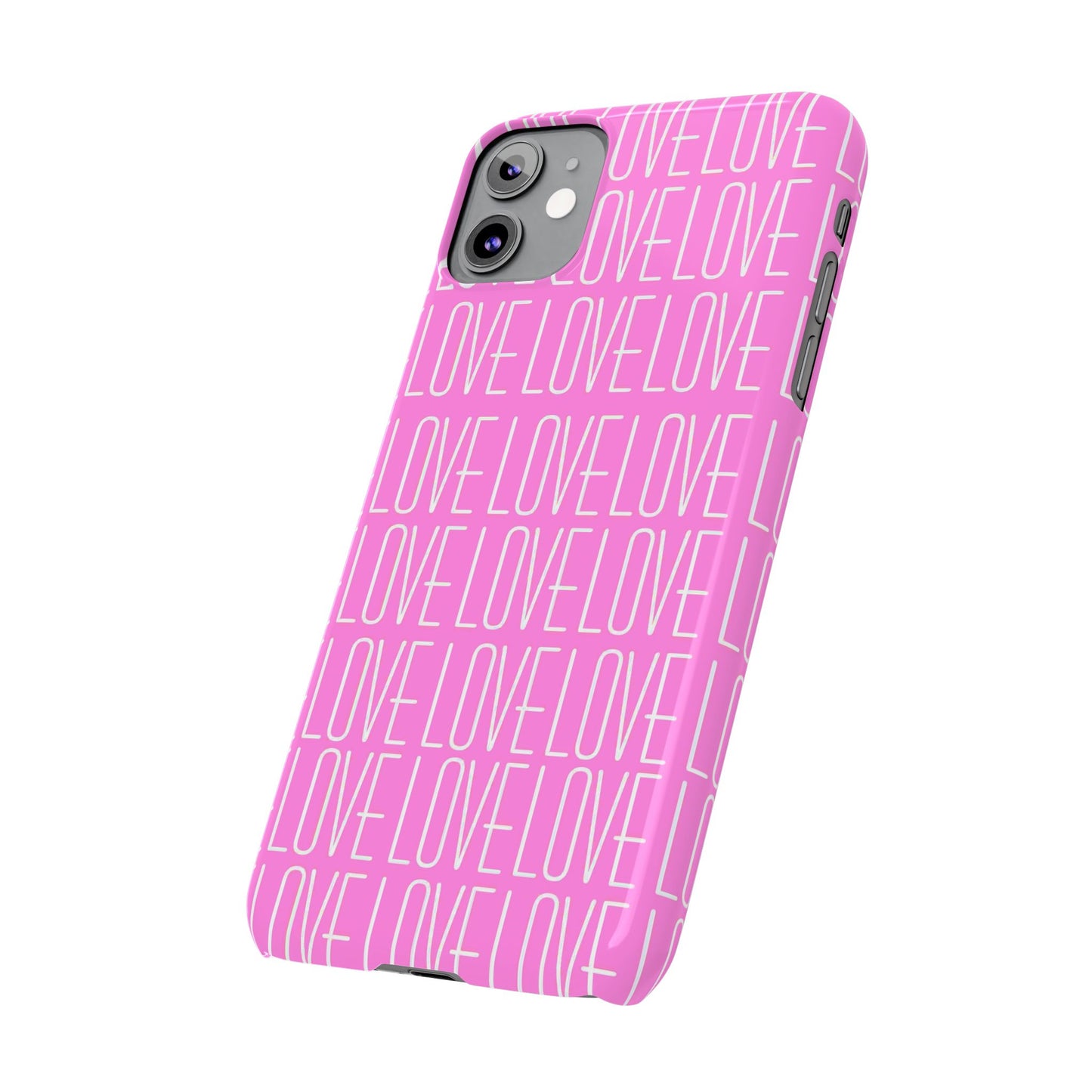 Pink Love Slim Phone Case - Perfect Gift for Valentine's Day, Anniversaries, and Loving Moments