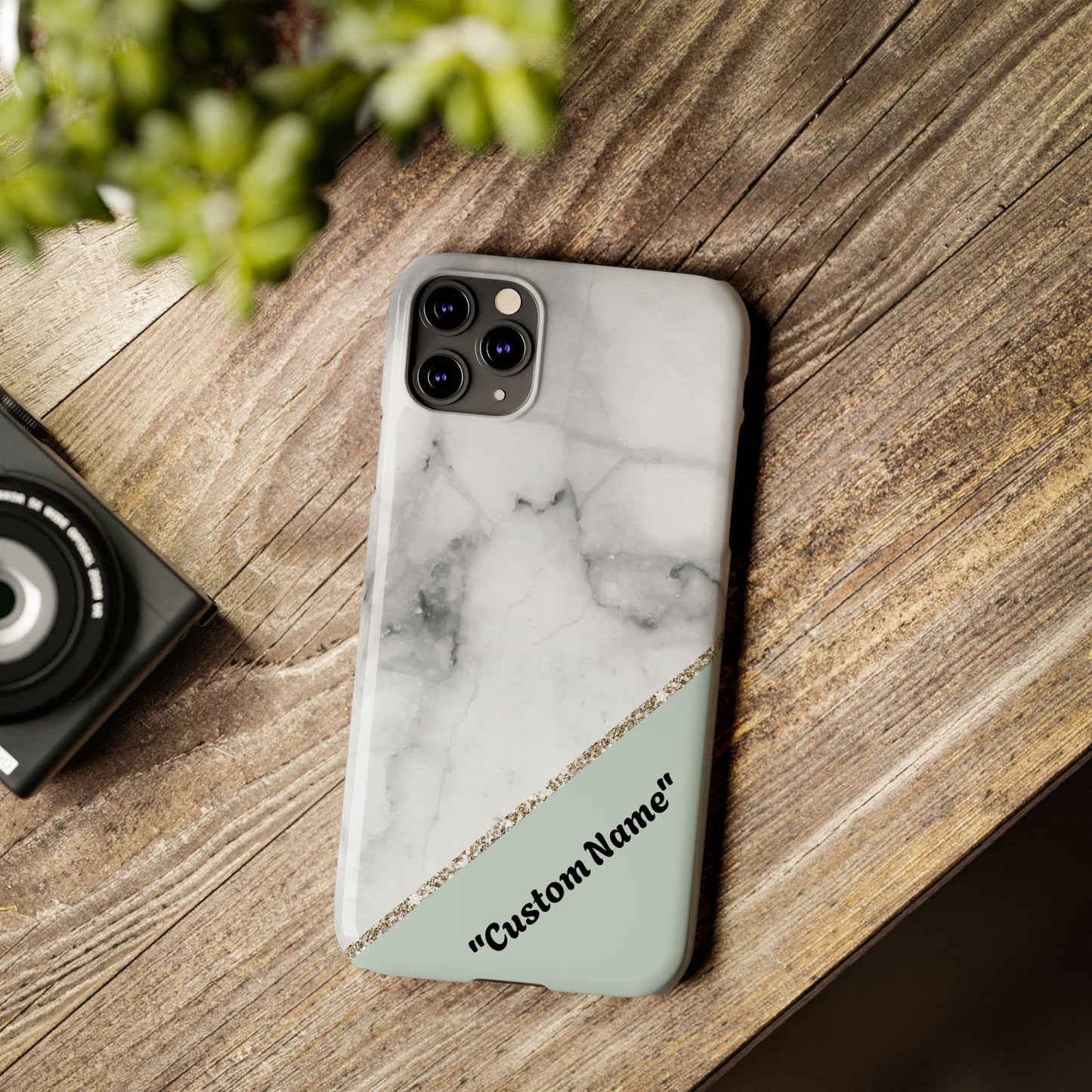 Custom Marble Slim Phone Case - Personalized Design for Trendy Protection