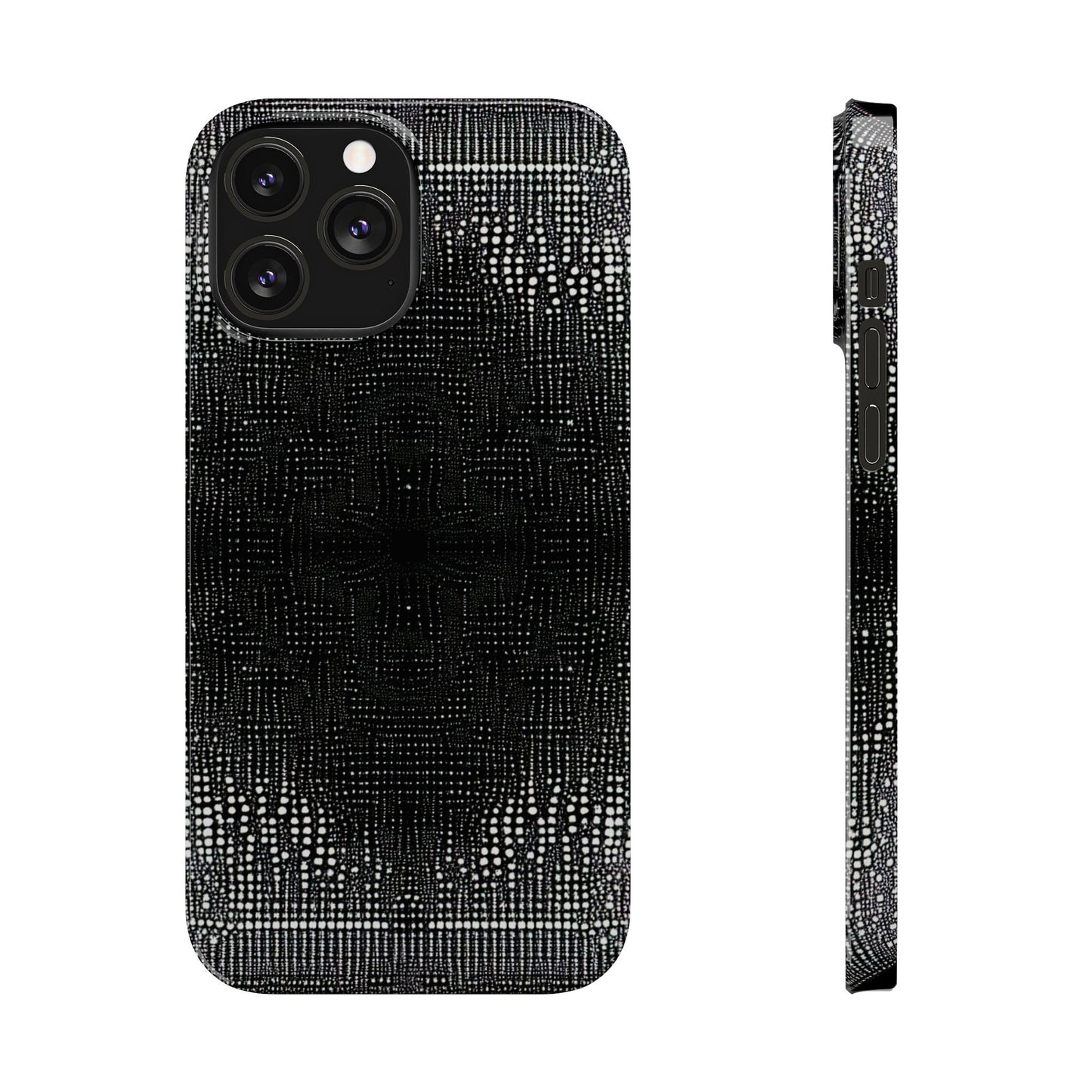 Glamorous Black Diamond Pattern Slim Phone Case