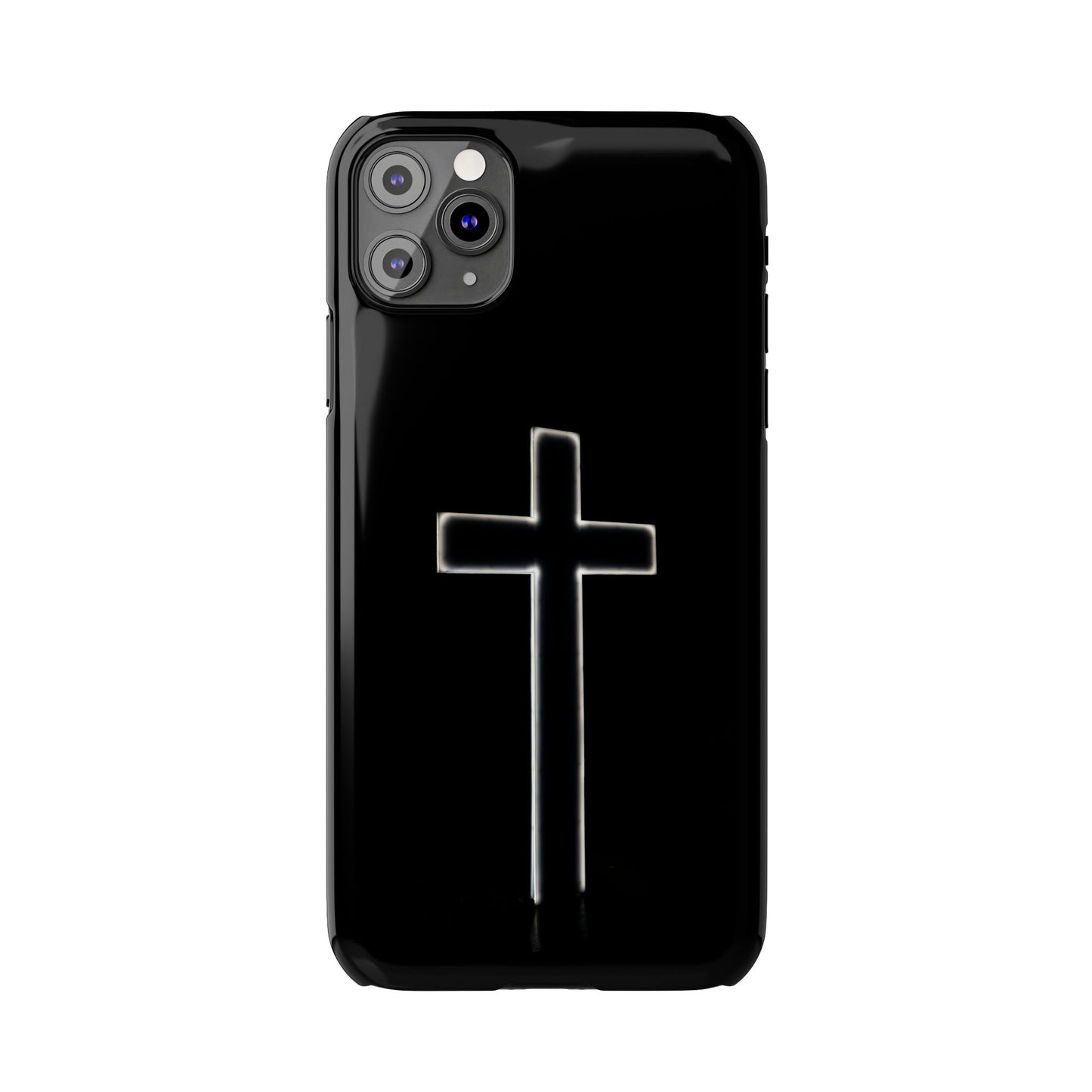 Inspirational Slim Phone Case with Cross Design