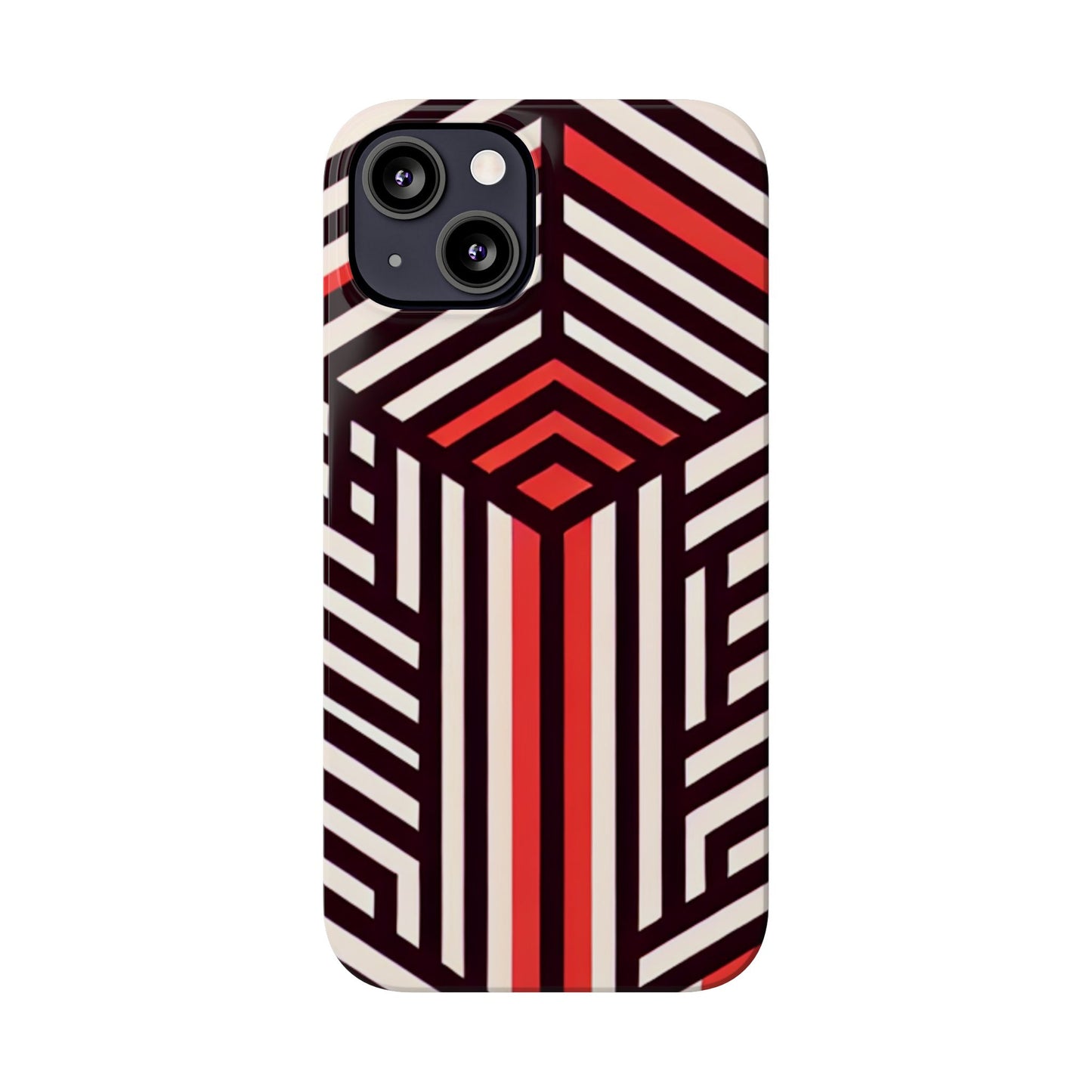 Geometric Slim Phone Case - Modern Abstract Design for Minimalist Style