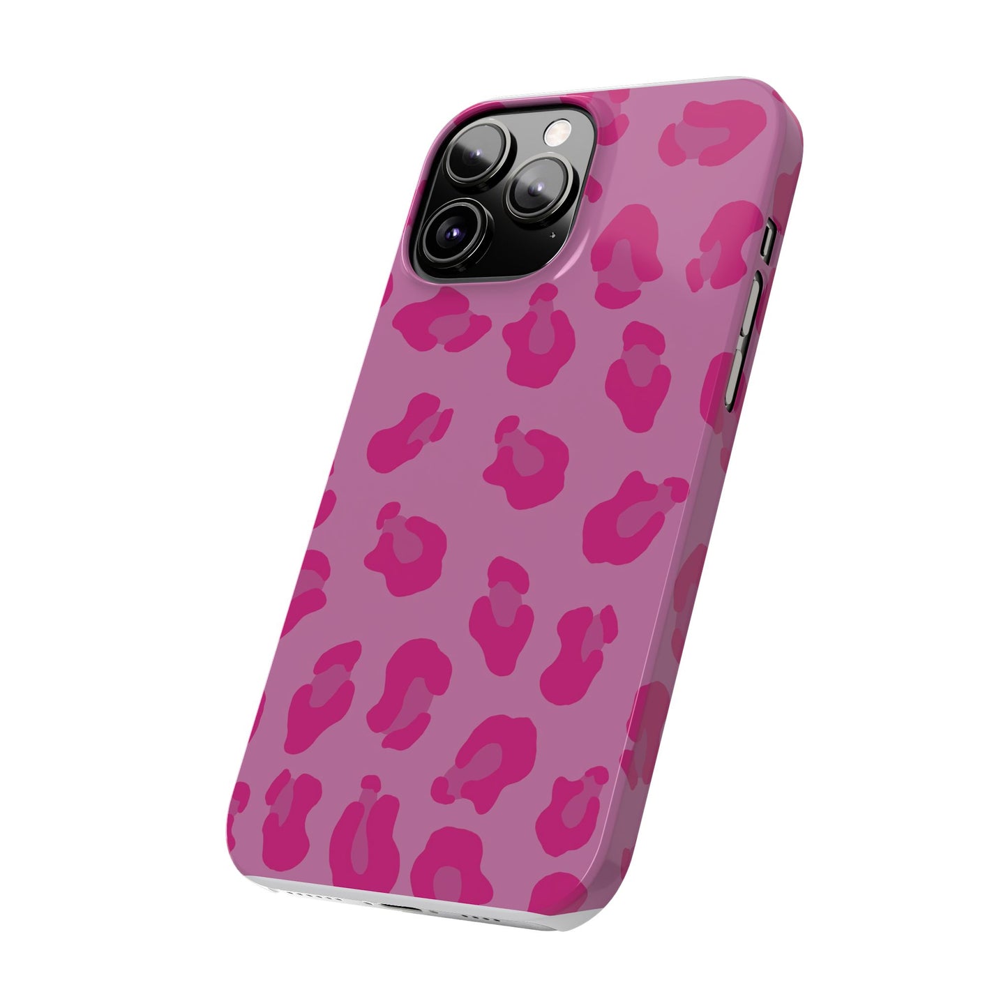 Pink Leopard Print Slim Phone Case - Stylish & Trendy Protection