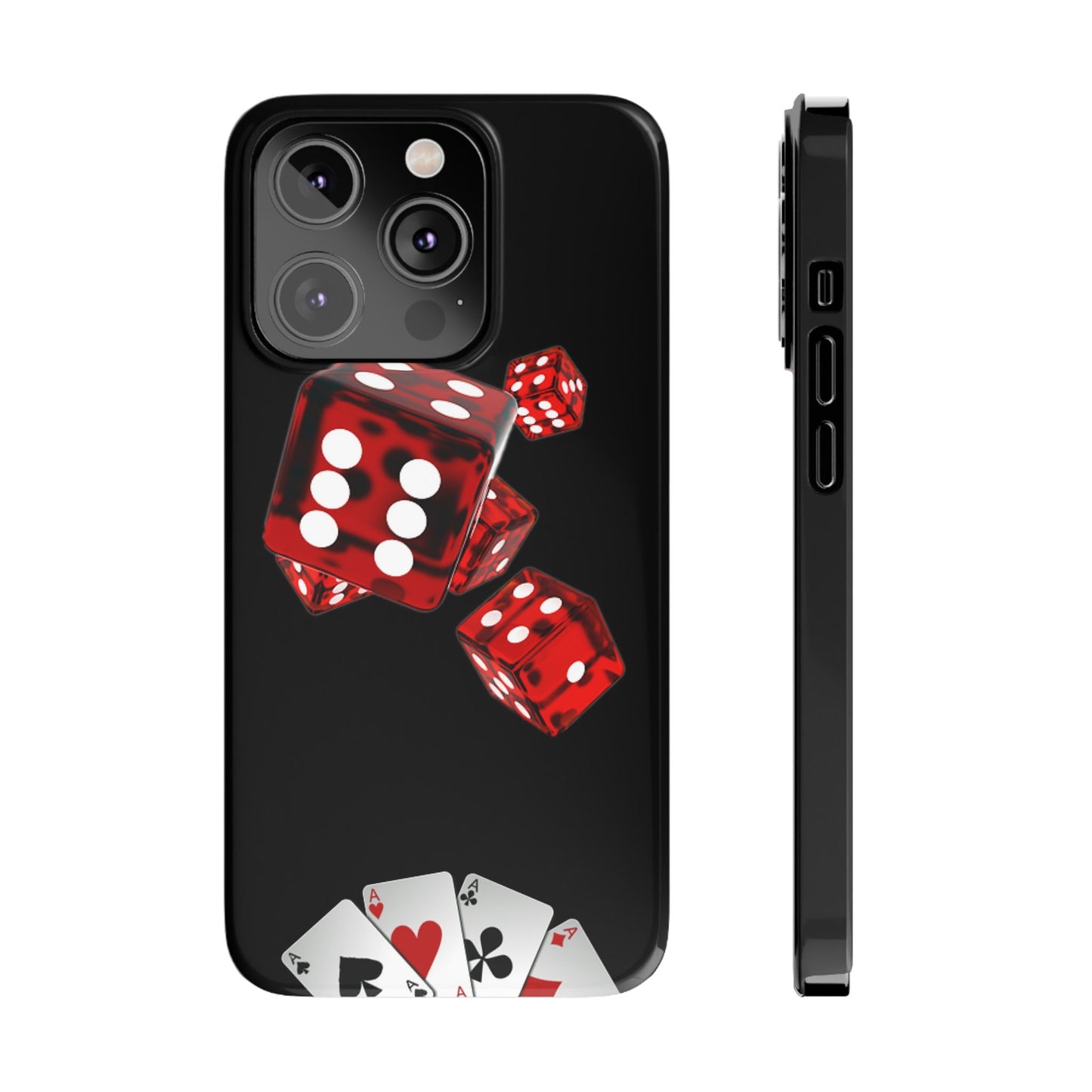 Sleek Casino Dice Slim Phone Case – Perfect for Gamblers and Poker Enthusiasts