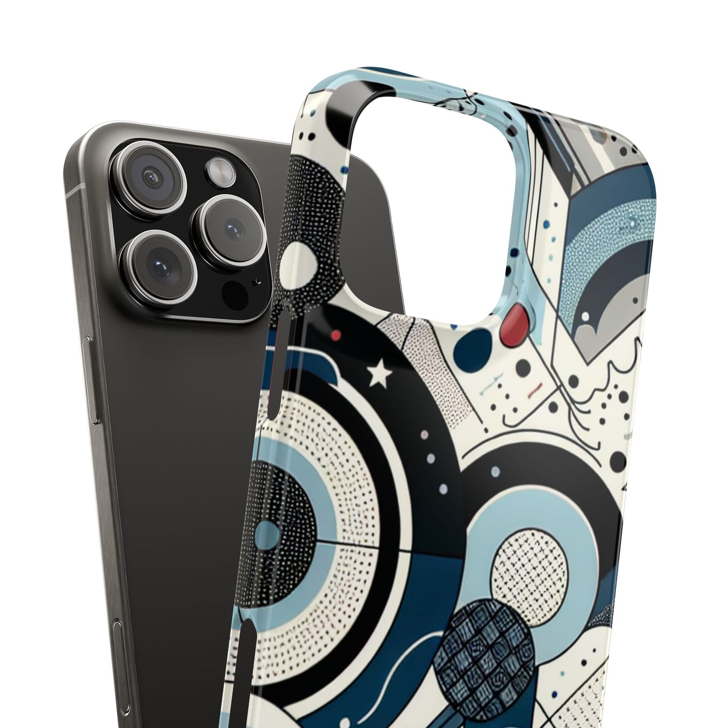 Stylish Geometric Slim Phone Case - Modern Abstract Design