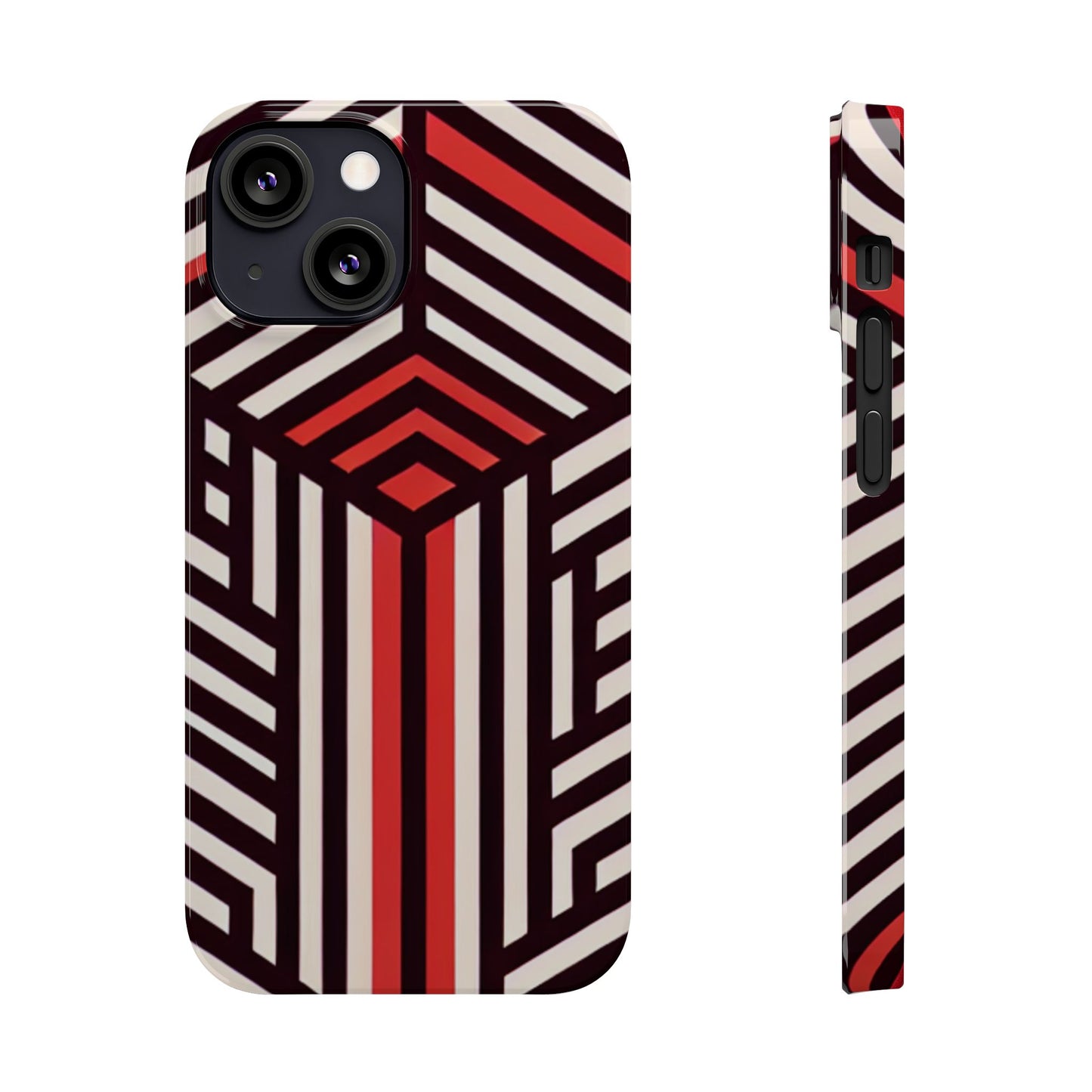 Geometric Slim Phone Case - Modern Abstract Design for Minimalist Style