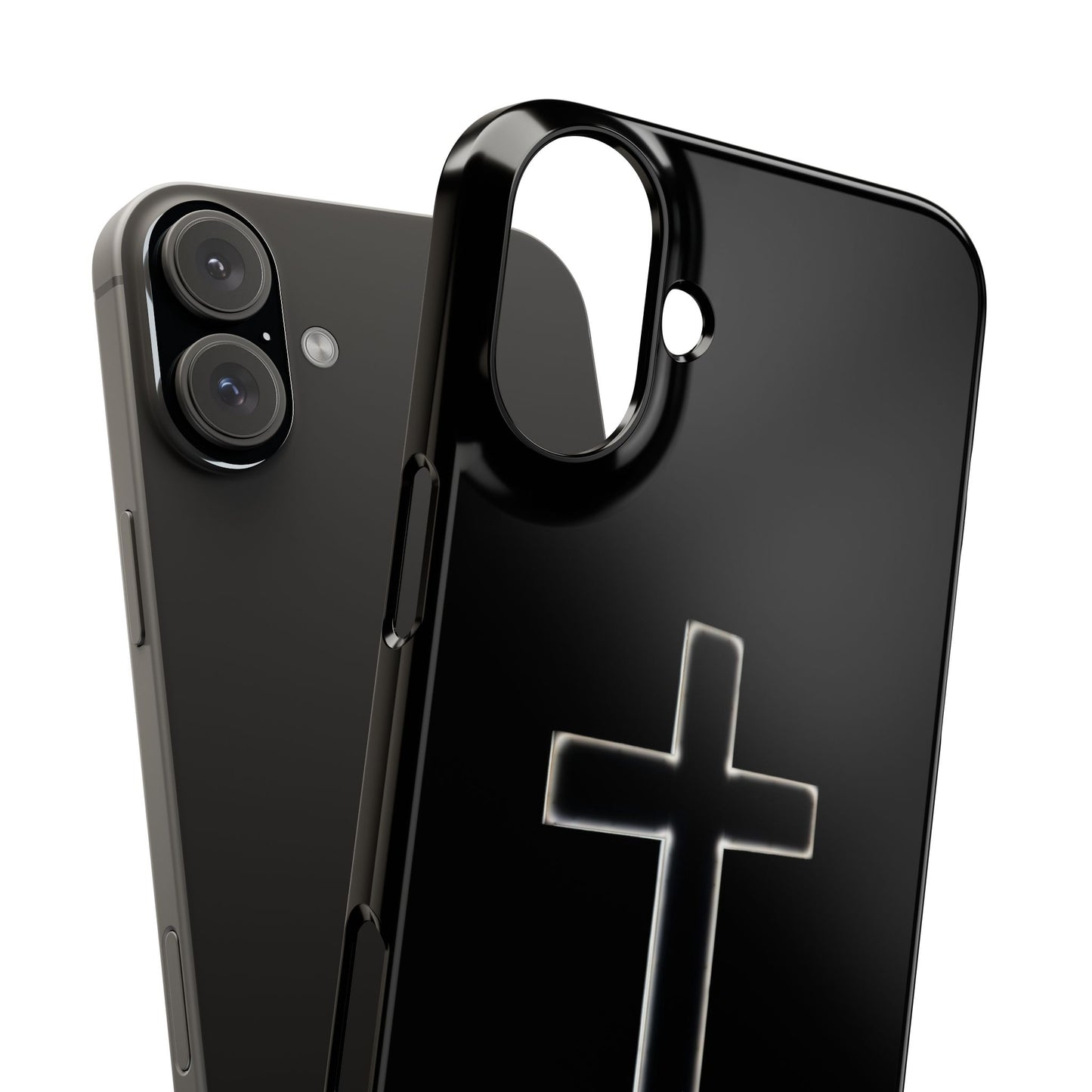 Inspirational Slim Phone Case with Cross Design