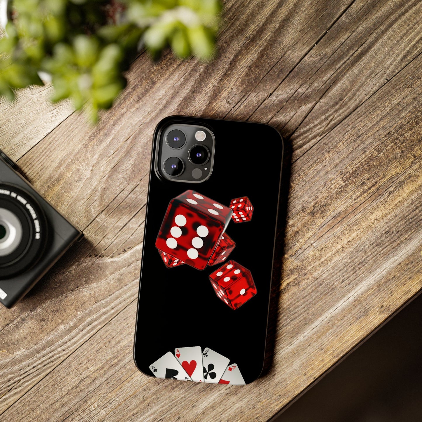 Sleek Casino Dice Slim Phone Case – Perfect for Gamblers and Poker Enthusiasts