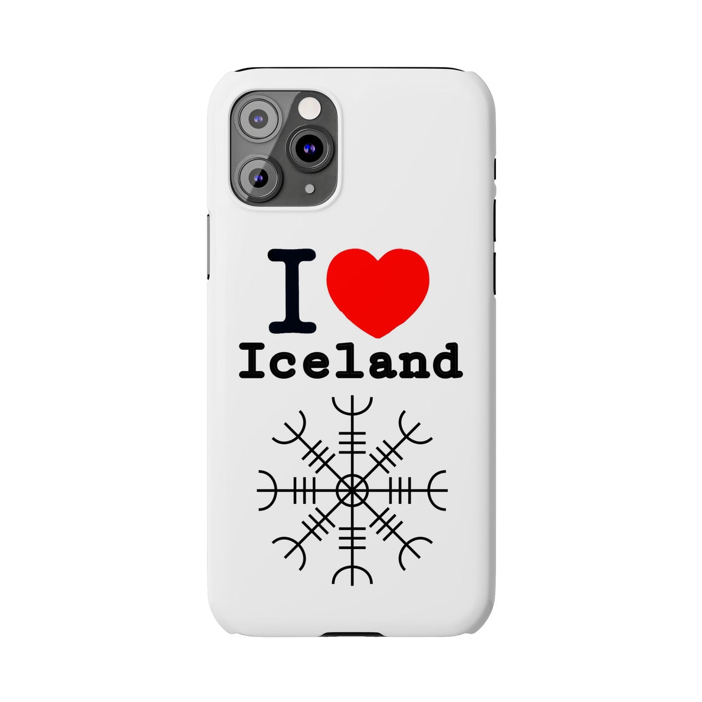 I Love Iceland Slim Phone Case - Stylish & Unique Design for Travelers