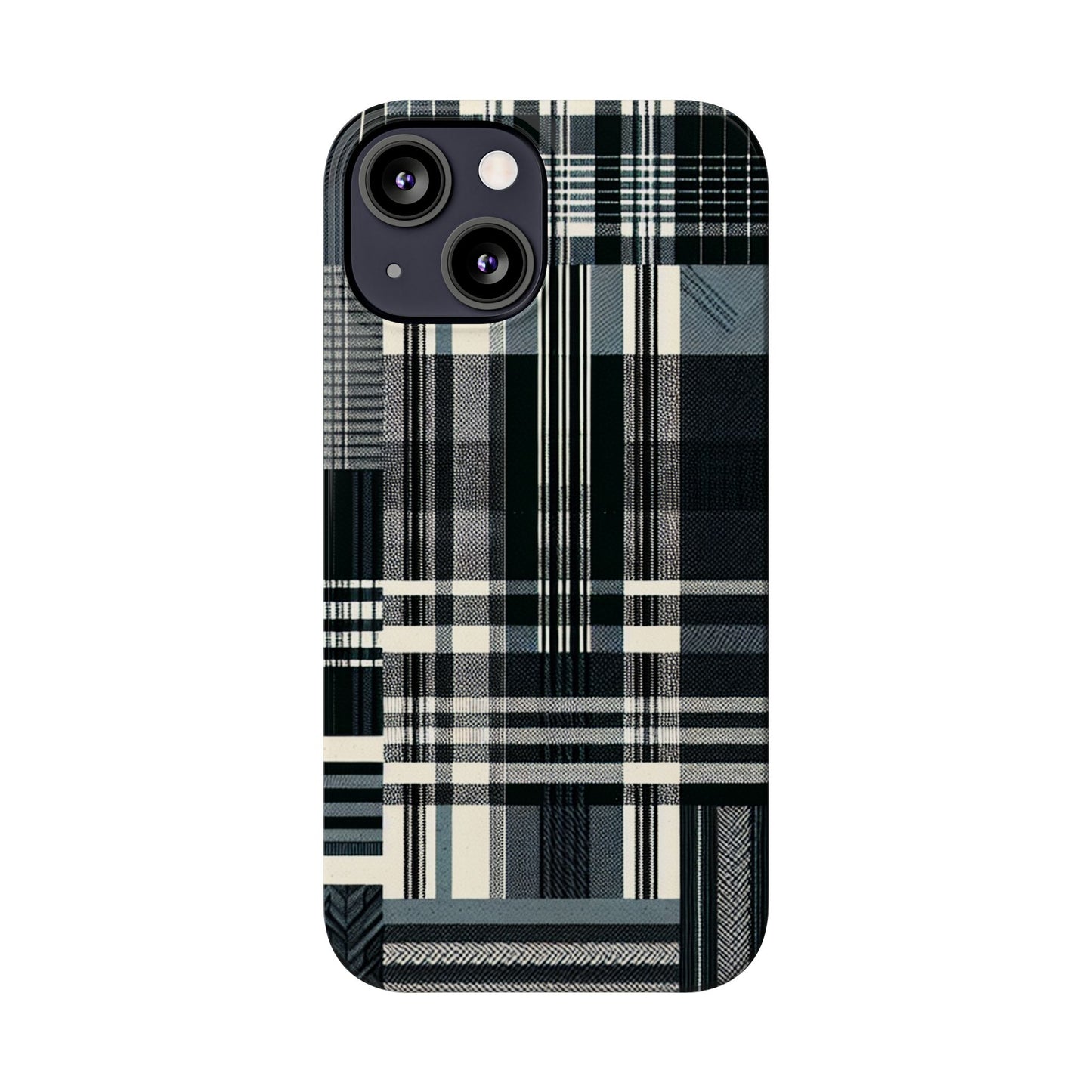 Chic Black and White Slim Phone Case - Stylish Protection for Your Device