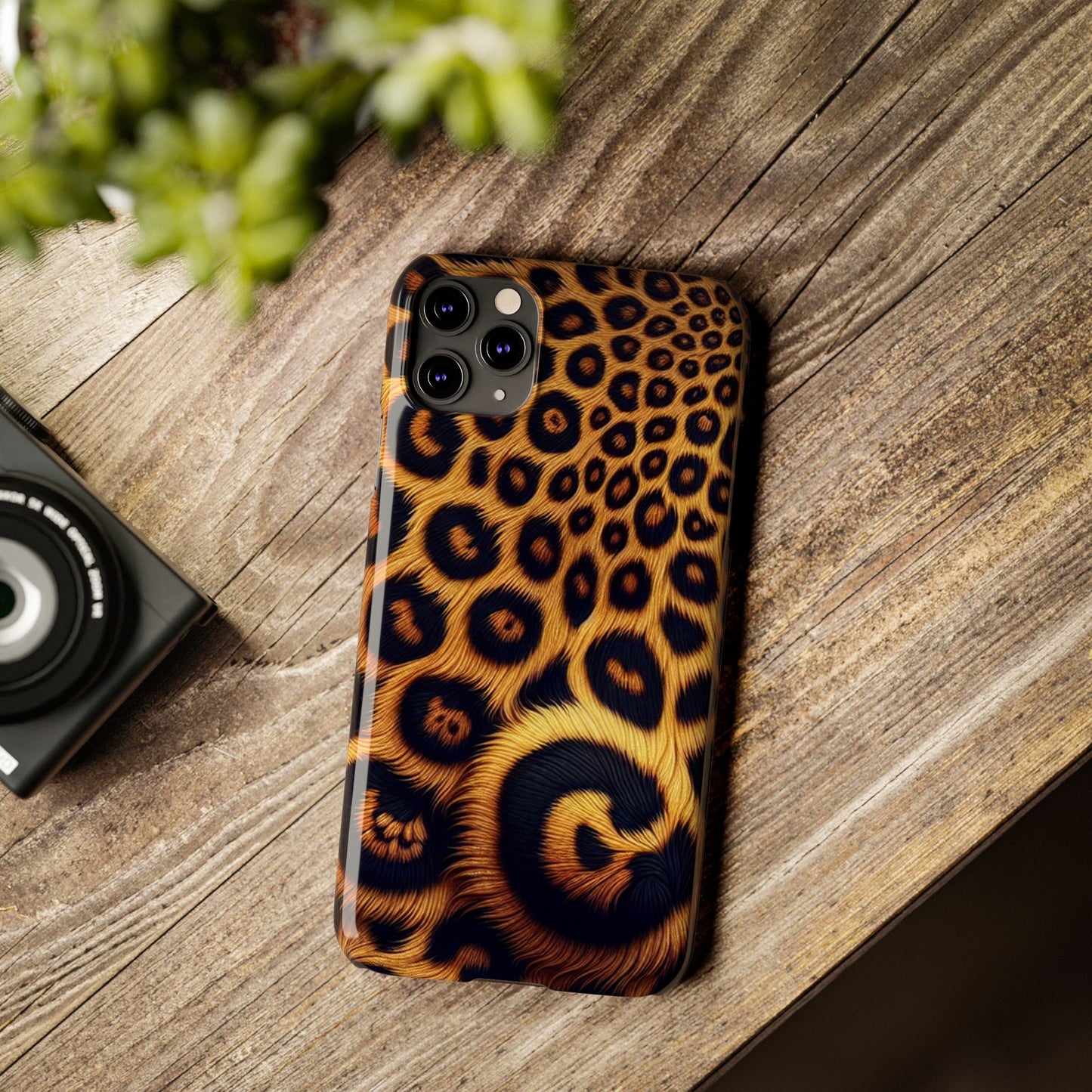 "New" Leopard Print Slim Phone Case - Trendy Animal Design