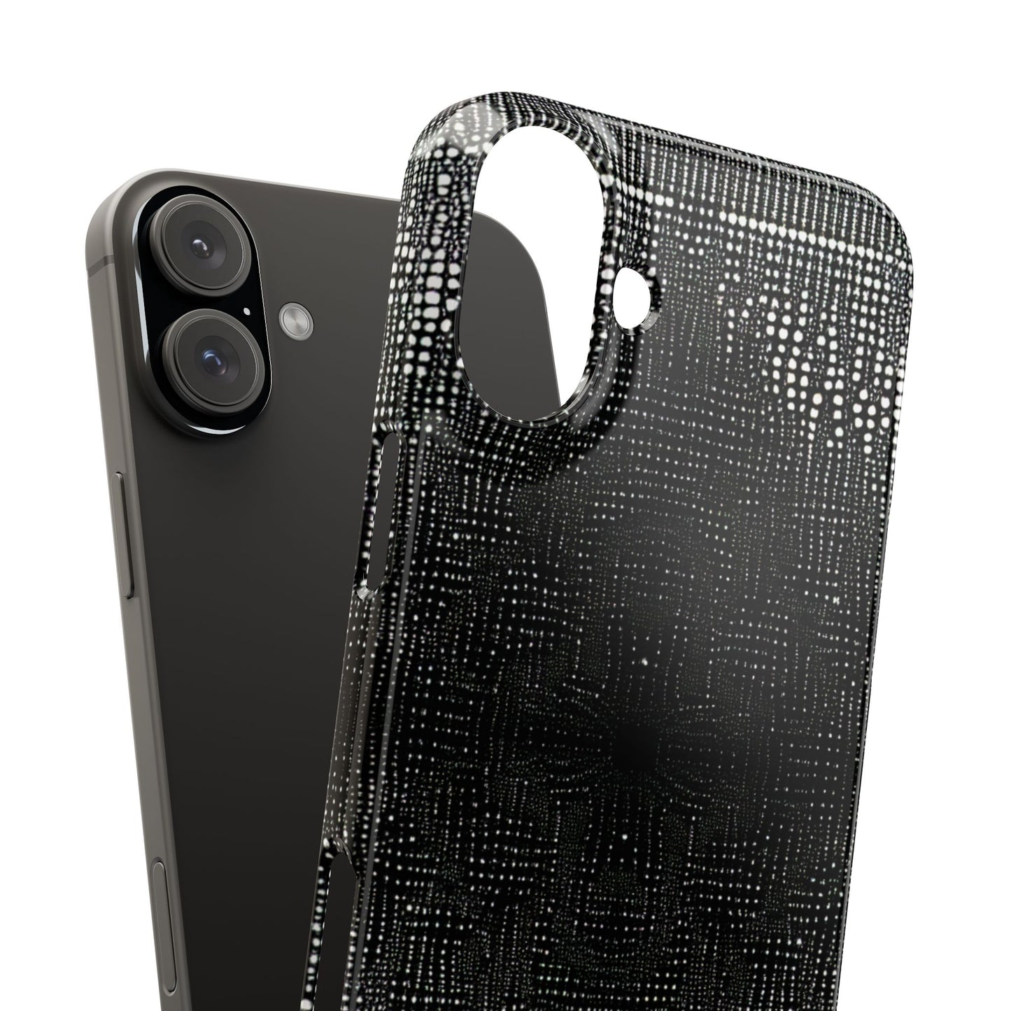 Glamorous Black Diamond Pattern Slim Phone Case