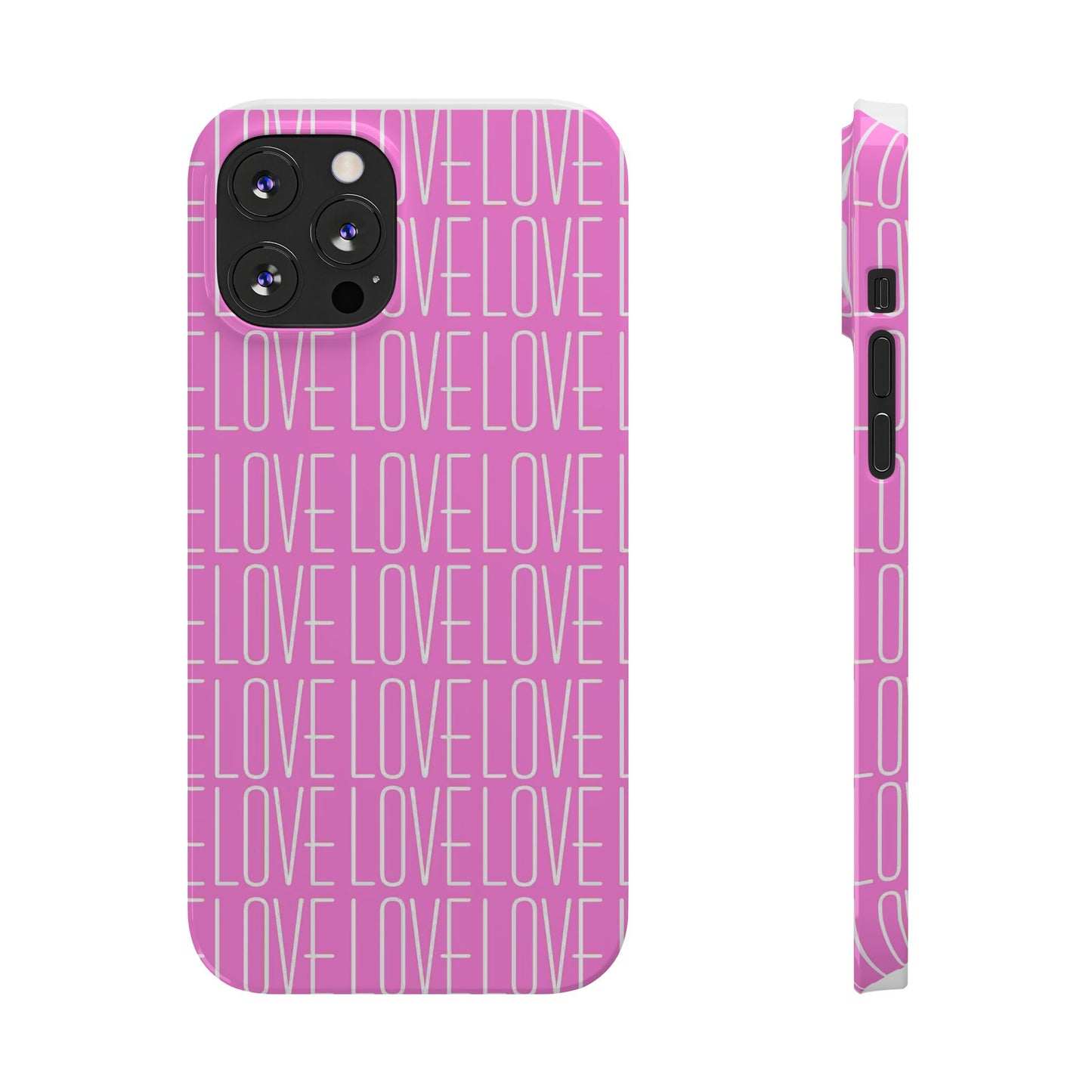 Pink Love Slim Phone Case - Perfect Gift for Valentine's Day, Anniversaries, and Loving Moments