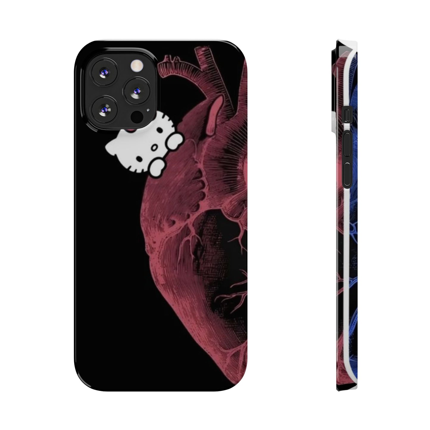 Cute Heartbeat Hello Kitty Slim Phone Case - Stylish Phone Cover for Cat Lovers