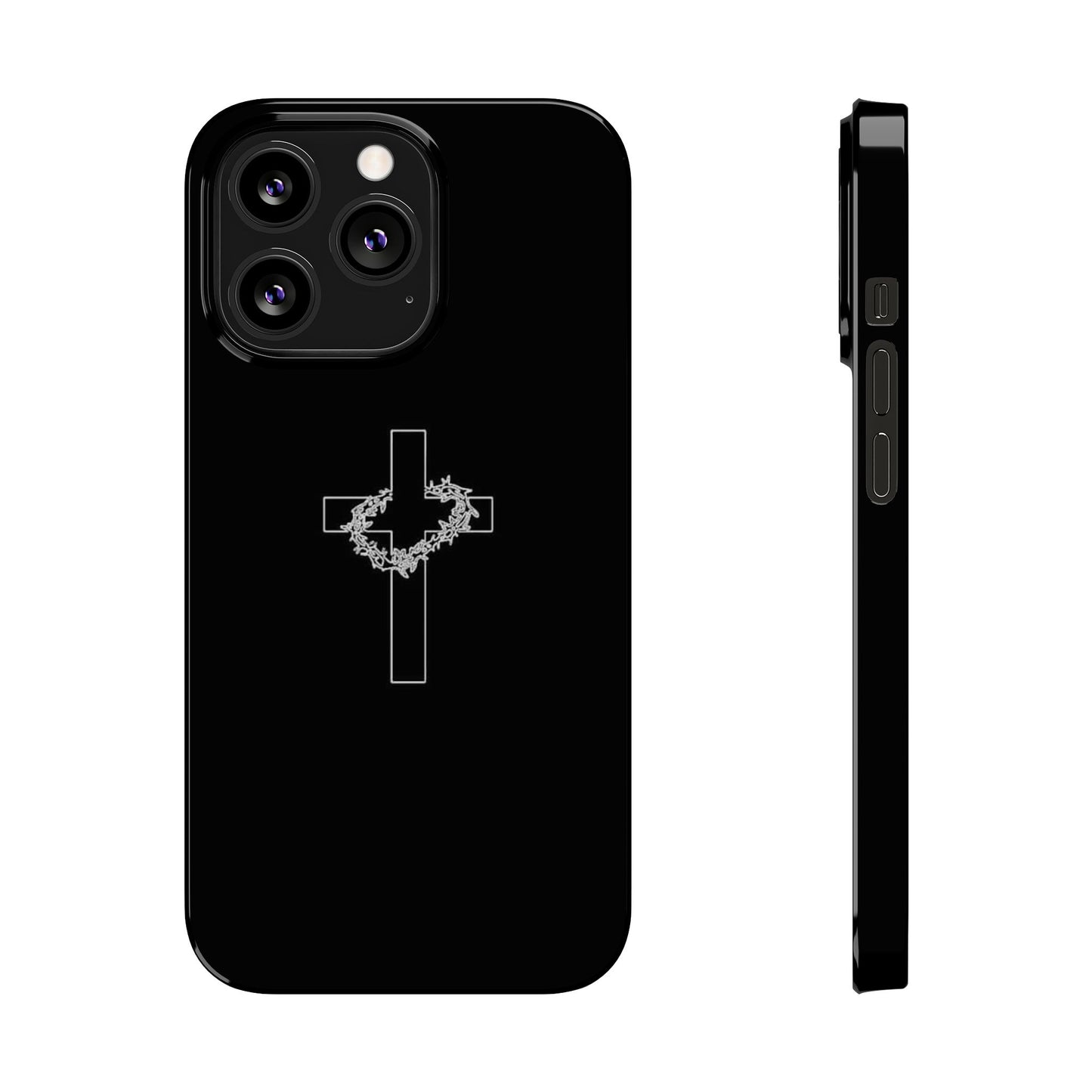 Faith-Inspired Slim Phone Case with Cross Design