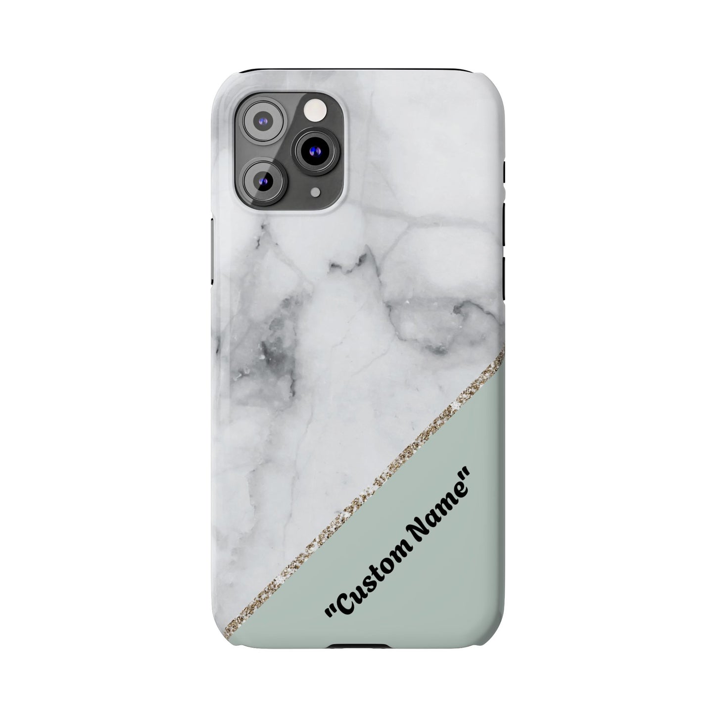 Custom Marble Slim Phone Case - Personalized Design for Trendy Protection