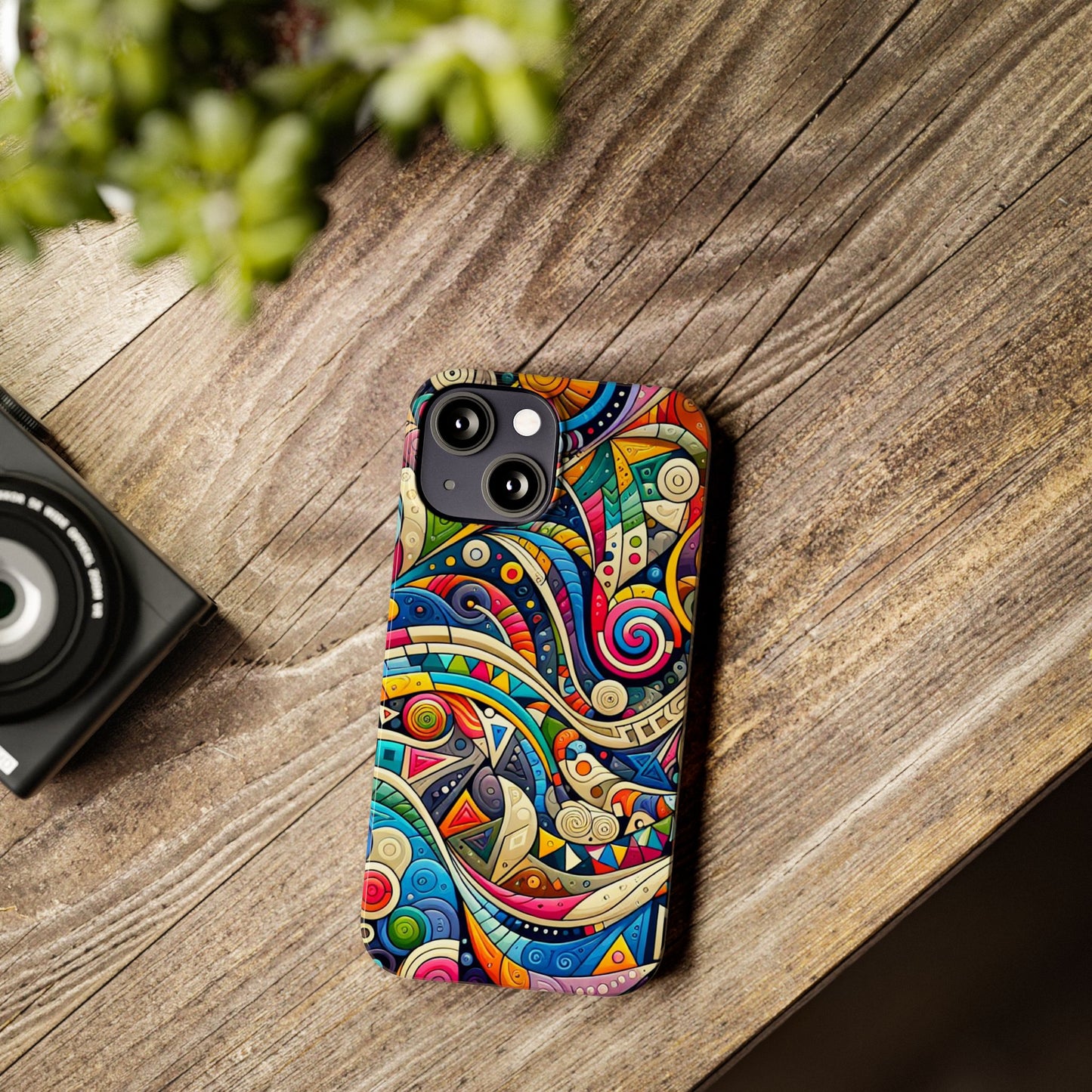 Colorful Abstract Slim Phone Case - Creative Art Design