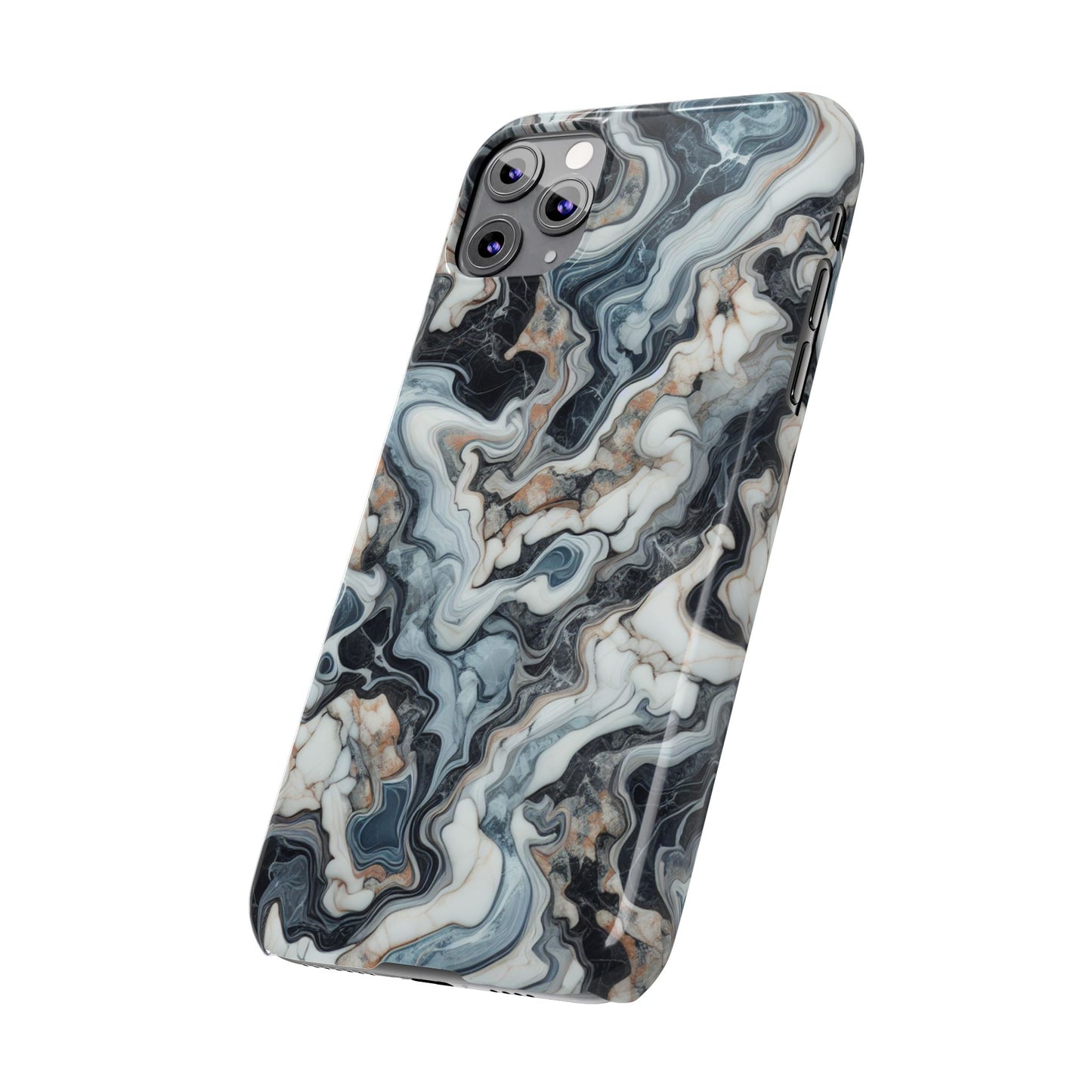 Artistic Marble Slim Phone Case - Elegant Design for Modern Aesthetics