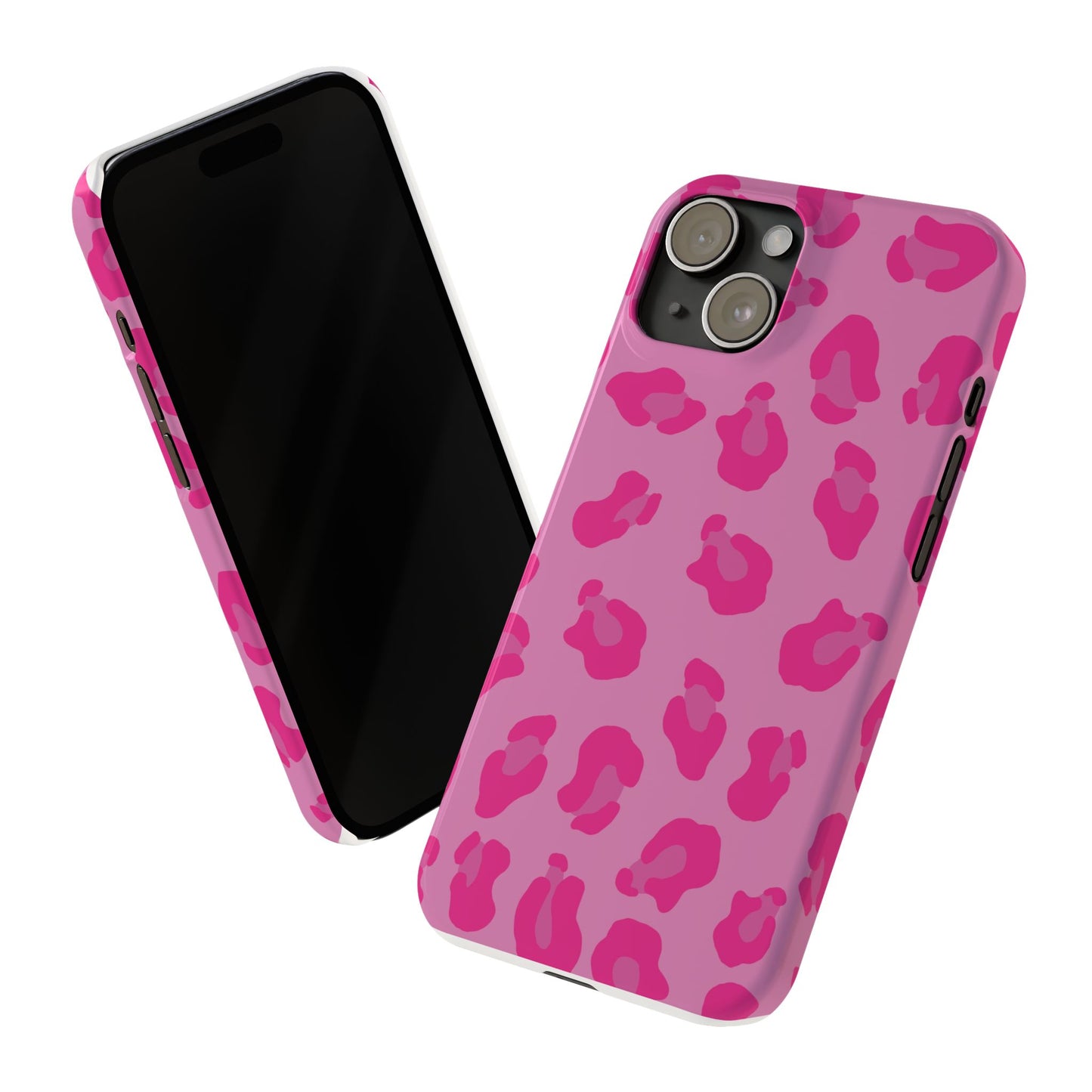 Pink Leopard Print Slim Phone Case - Stylish & Trendy Protection