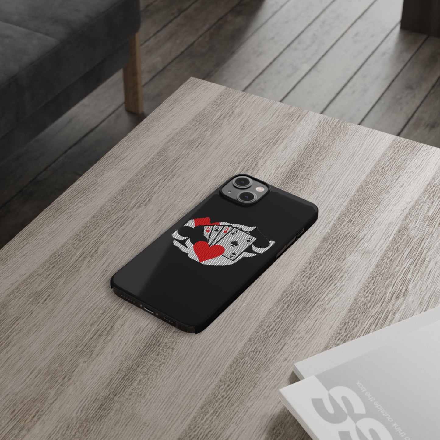 Stylish Slim Phone Case with Poker Design - Perfect for Gamers and Card Enthusiasts