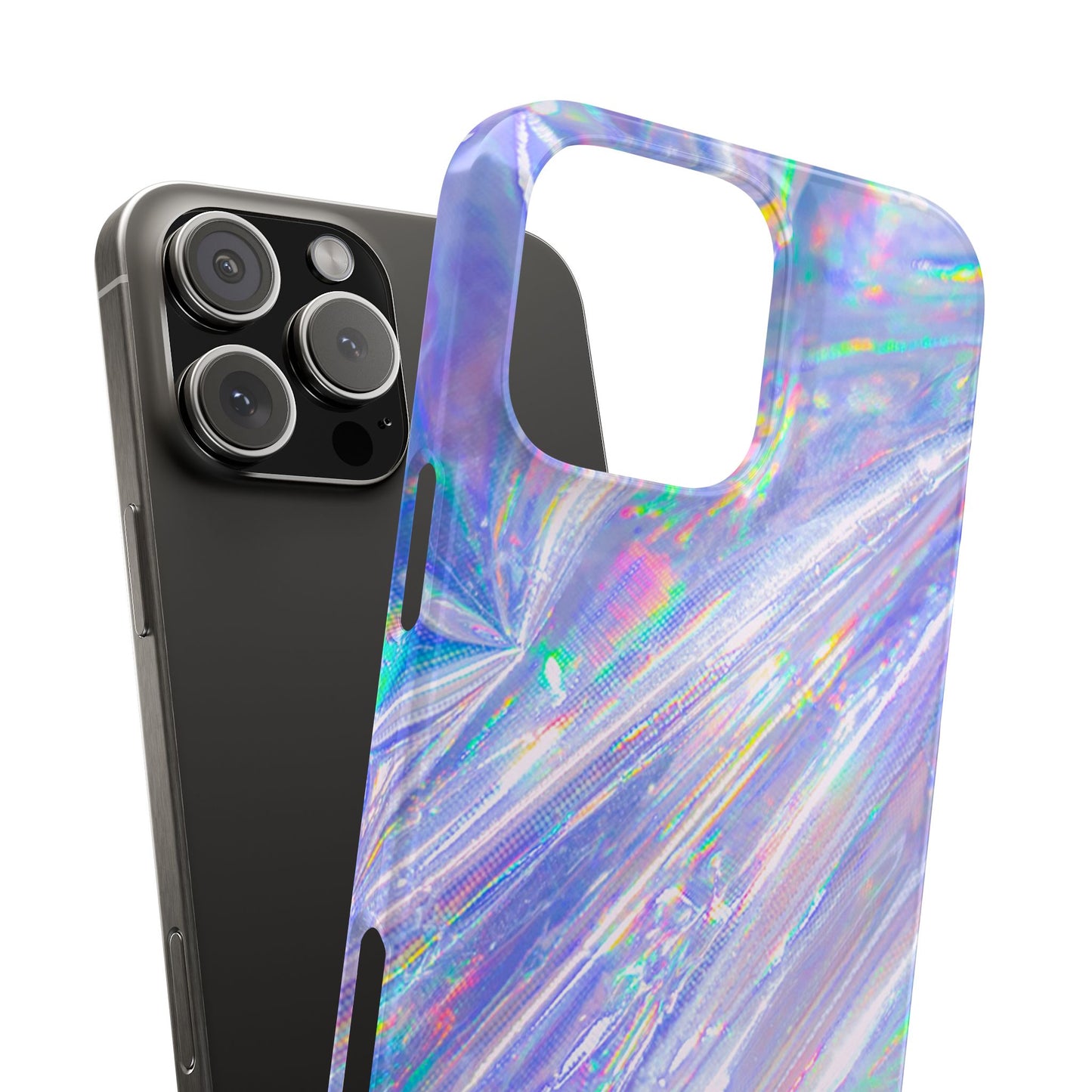 Iridescent Slim Phone Case - Holographic Design for Trendy Protection